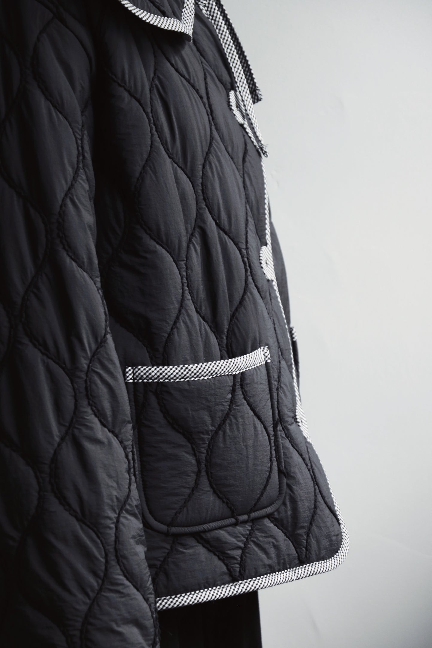 Collar Padded Jacket (Black)