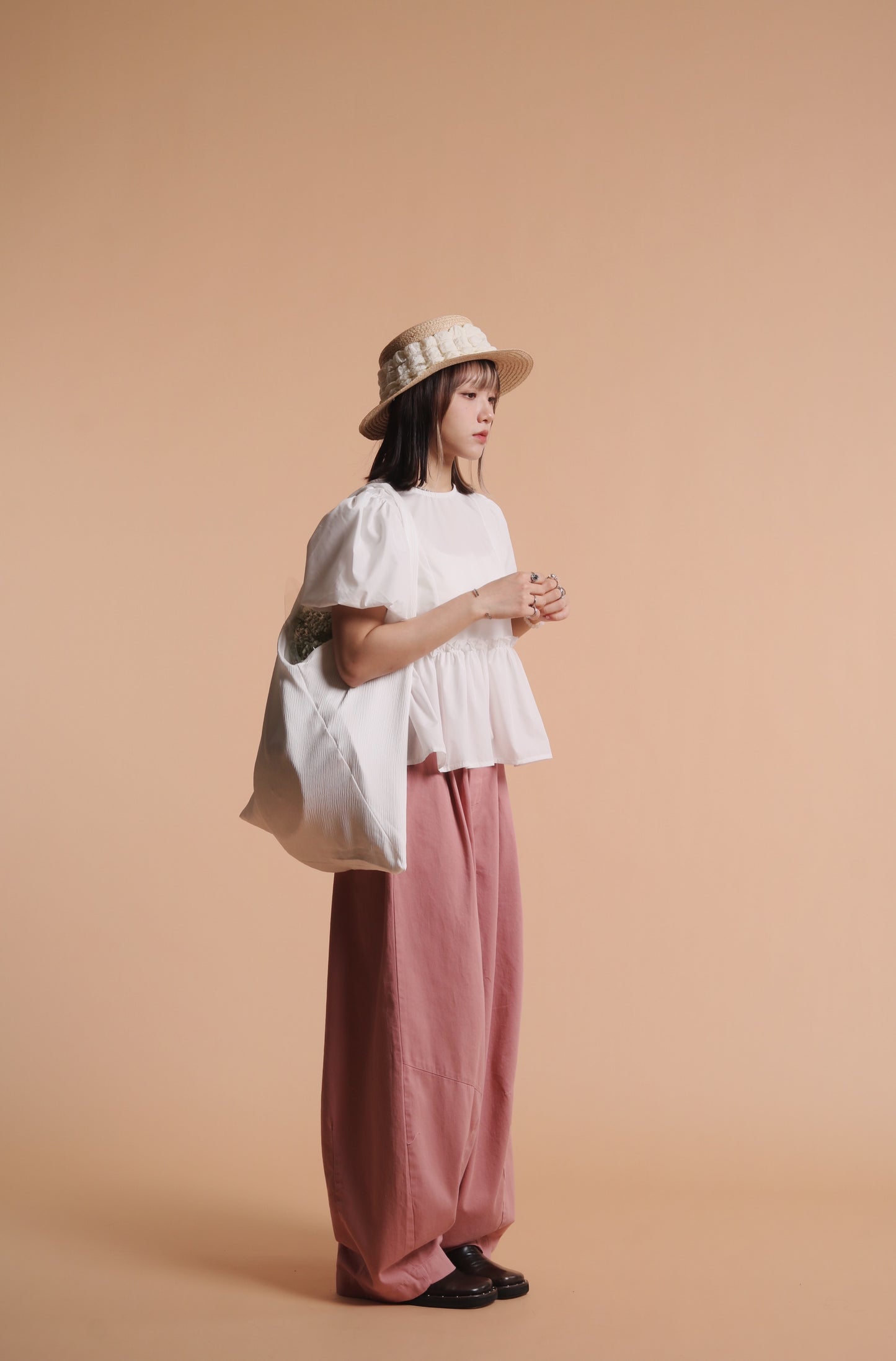 Textured stripe Bag (Black/White)