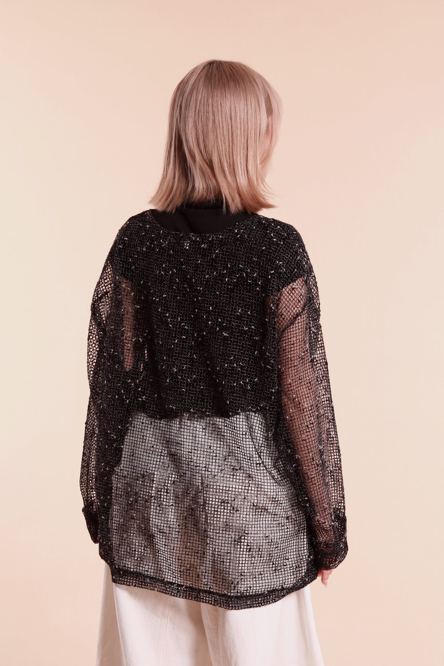 Oversized Net Top (Black)