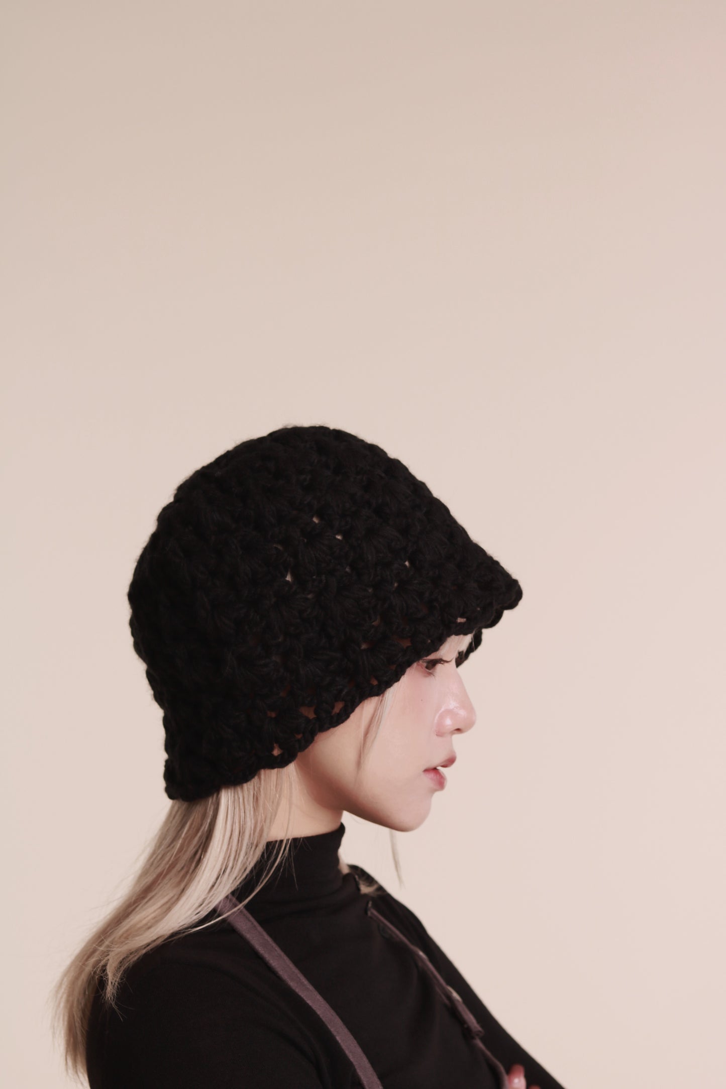 Knit Bucket Hat (Black)