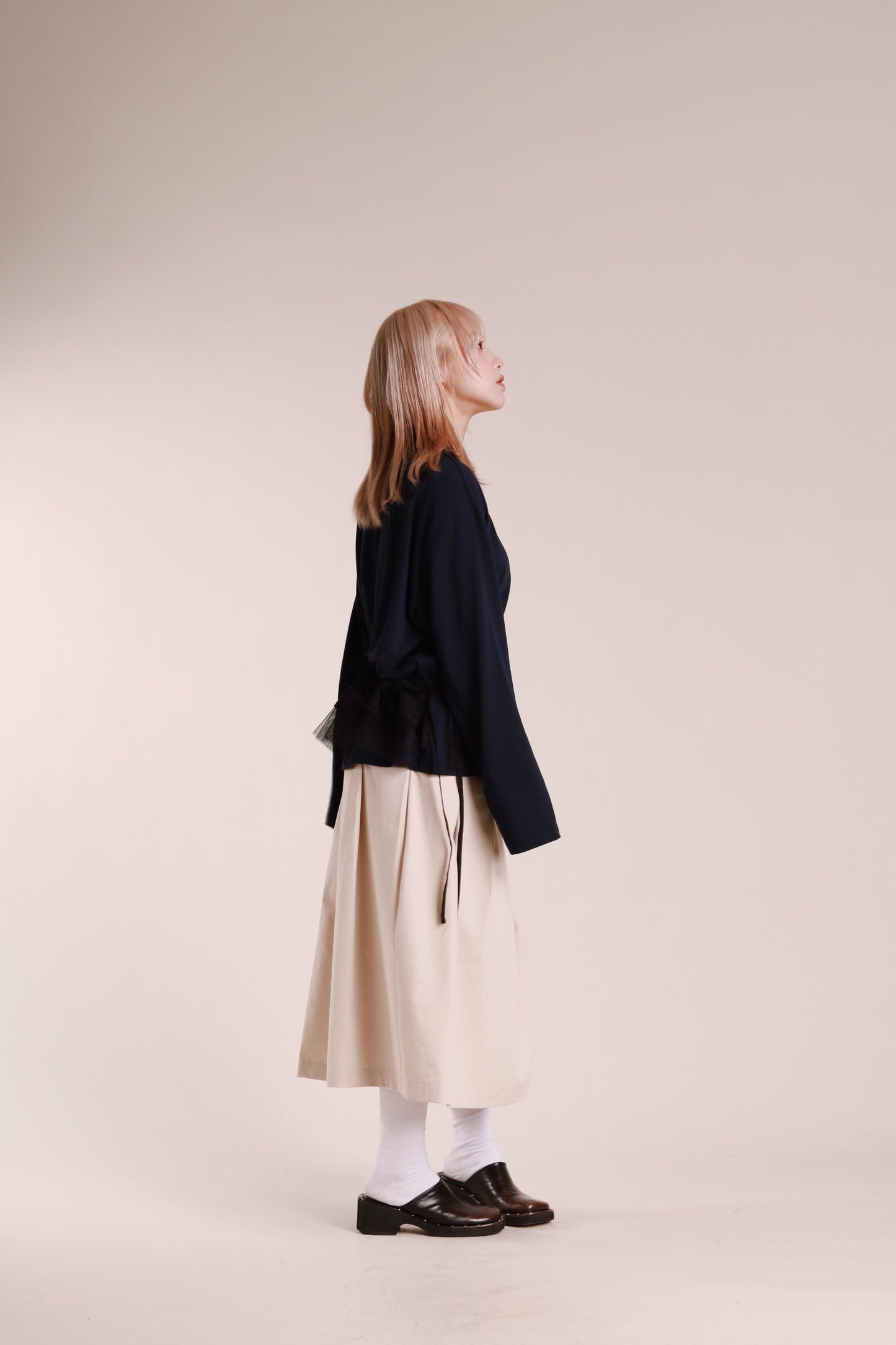 Doll Buckle Skirt (Beige)