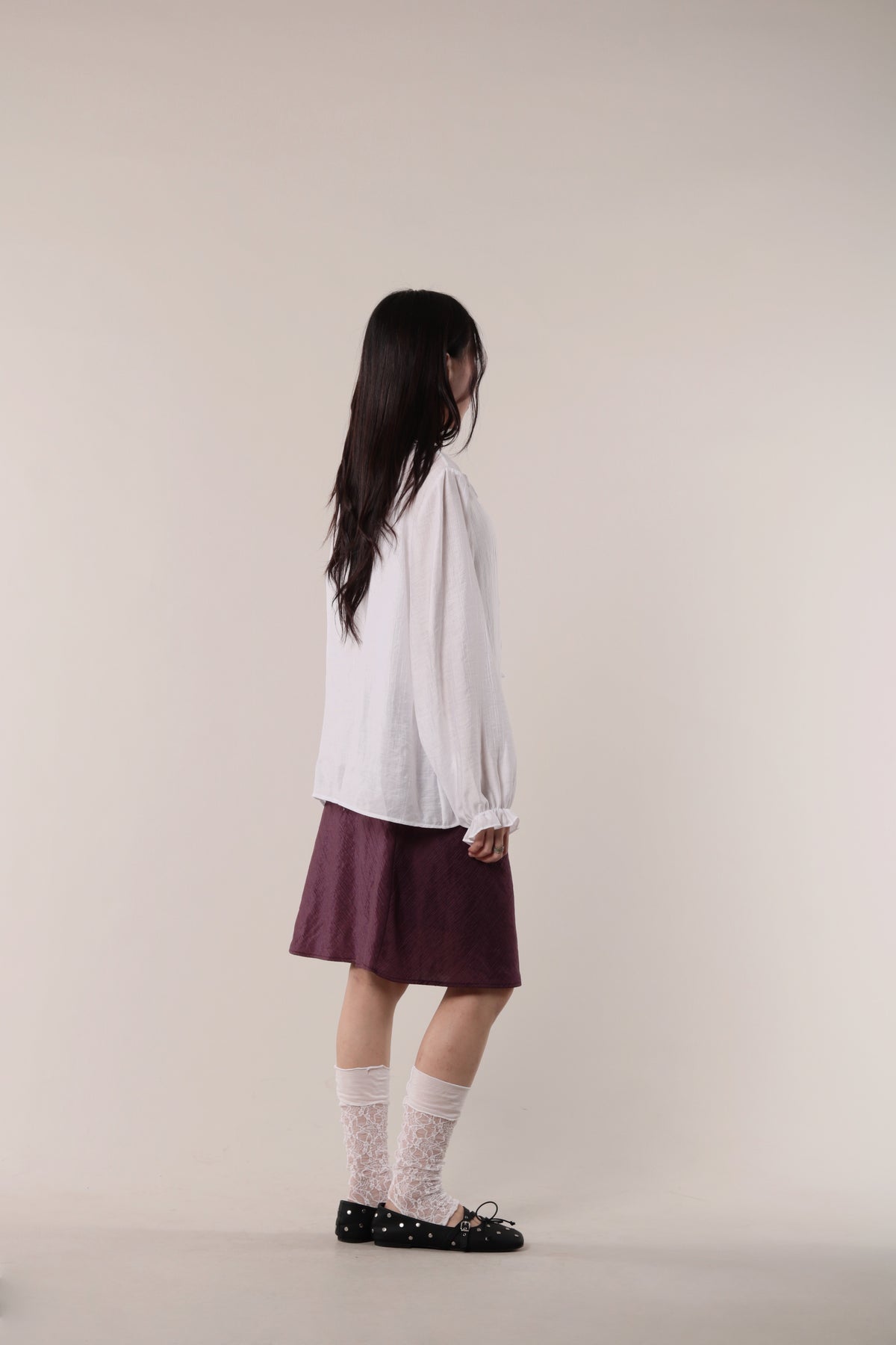 Retro Ruffle Shirt (White)
