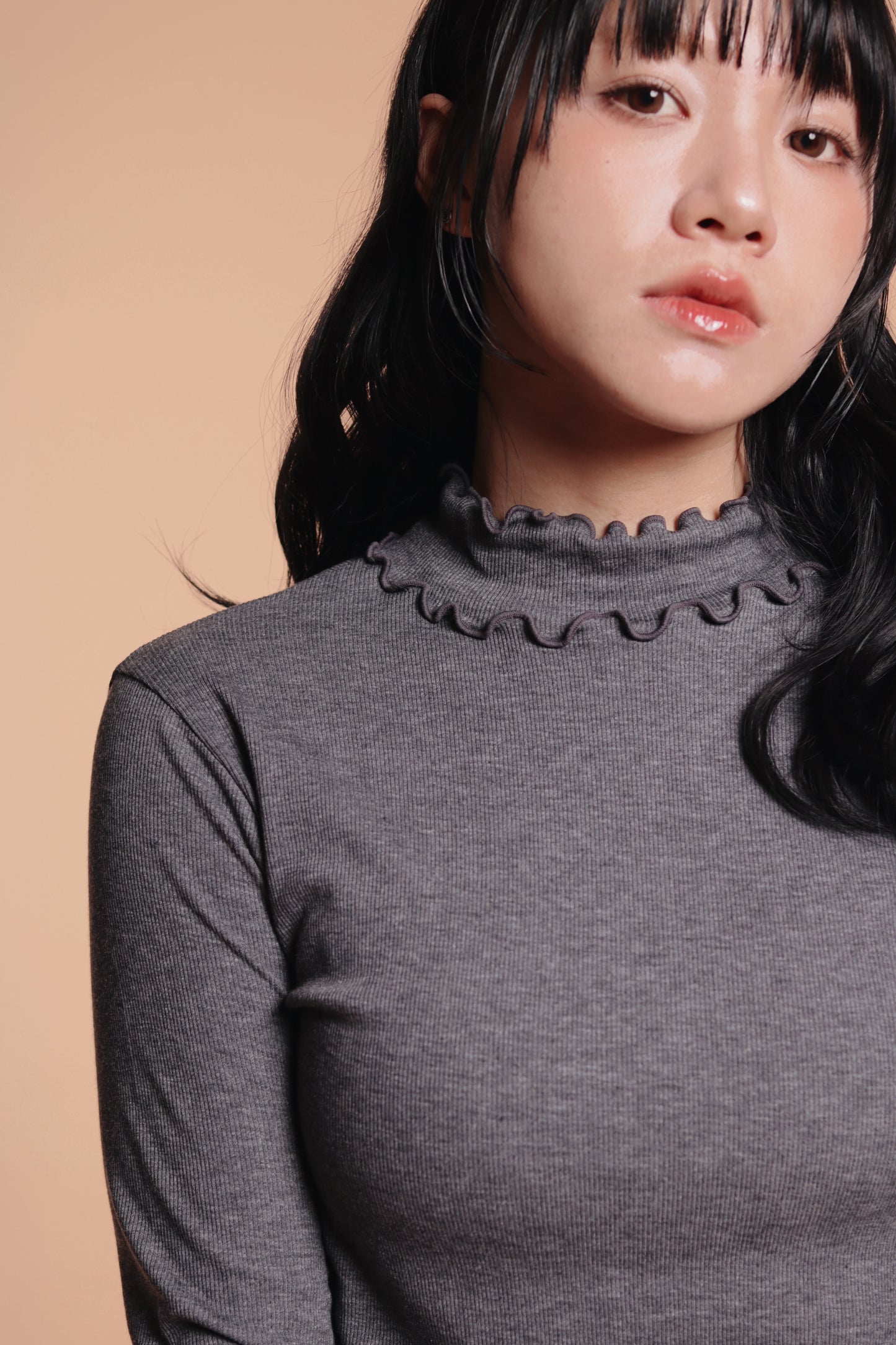 Double Ruffle Top (Grey)