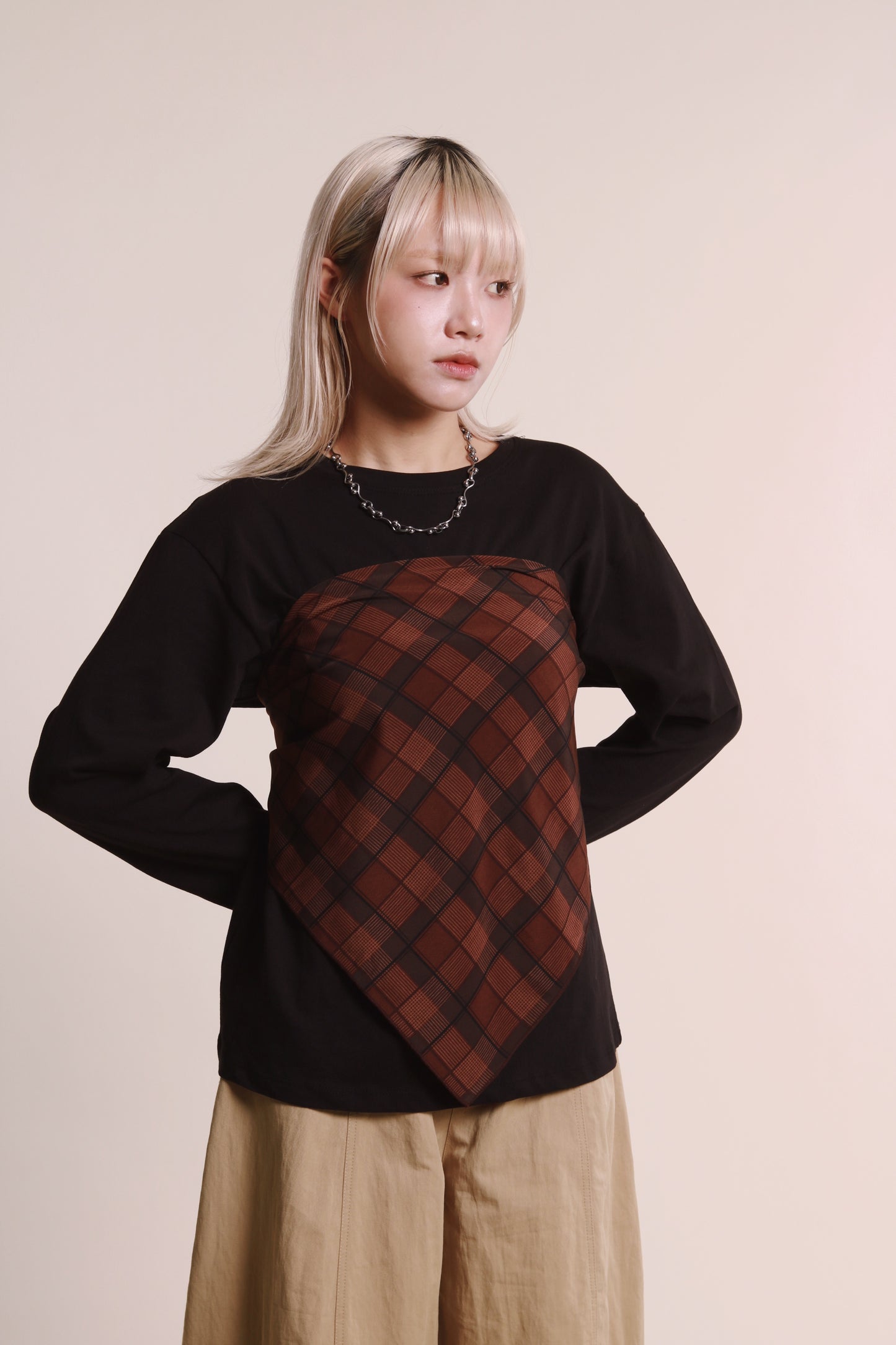 Checkered Scarf (Brown)
