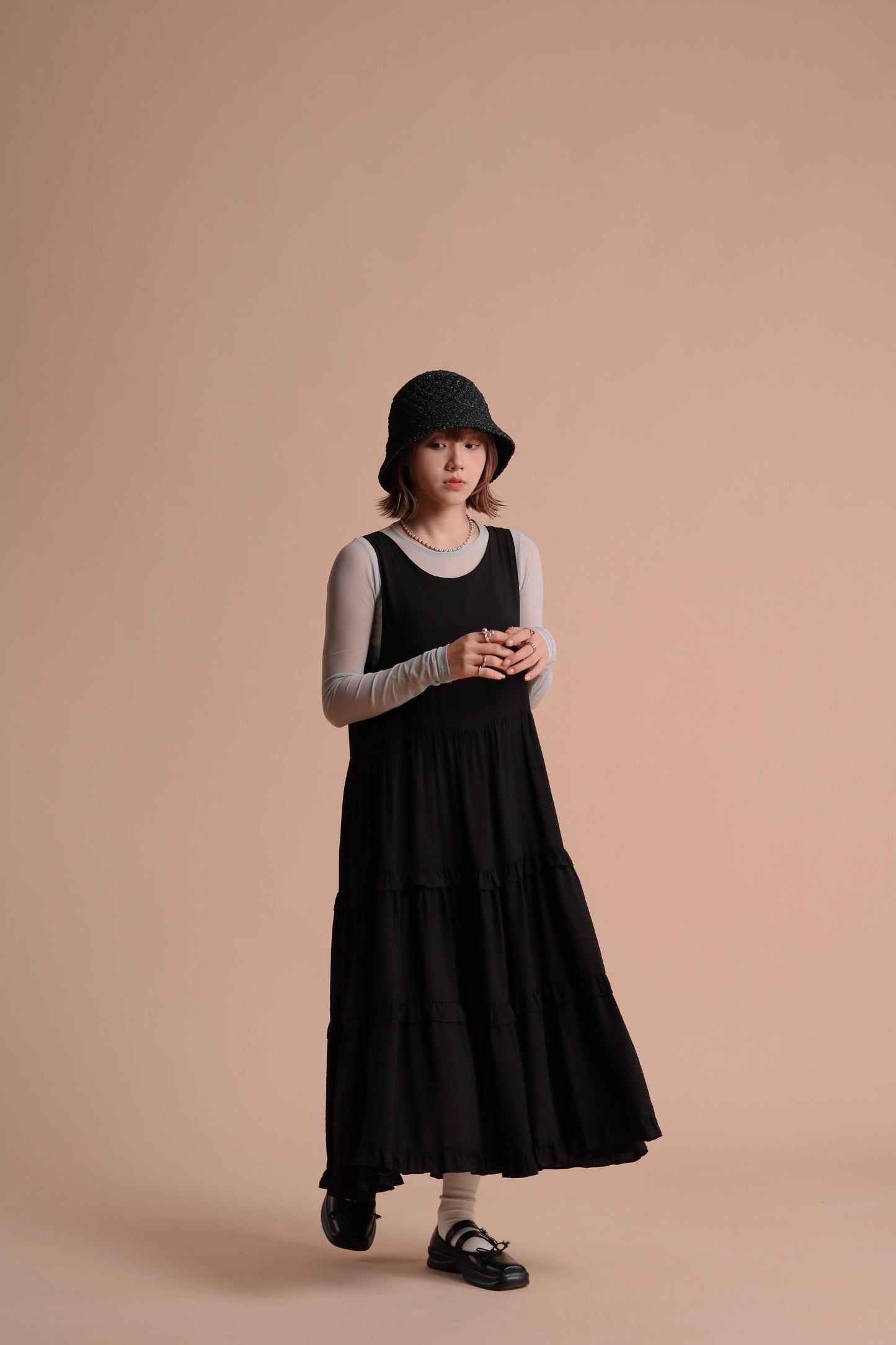 Alva Ruffle Dress (Black)