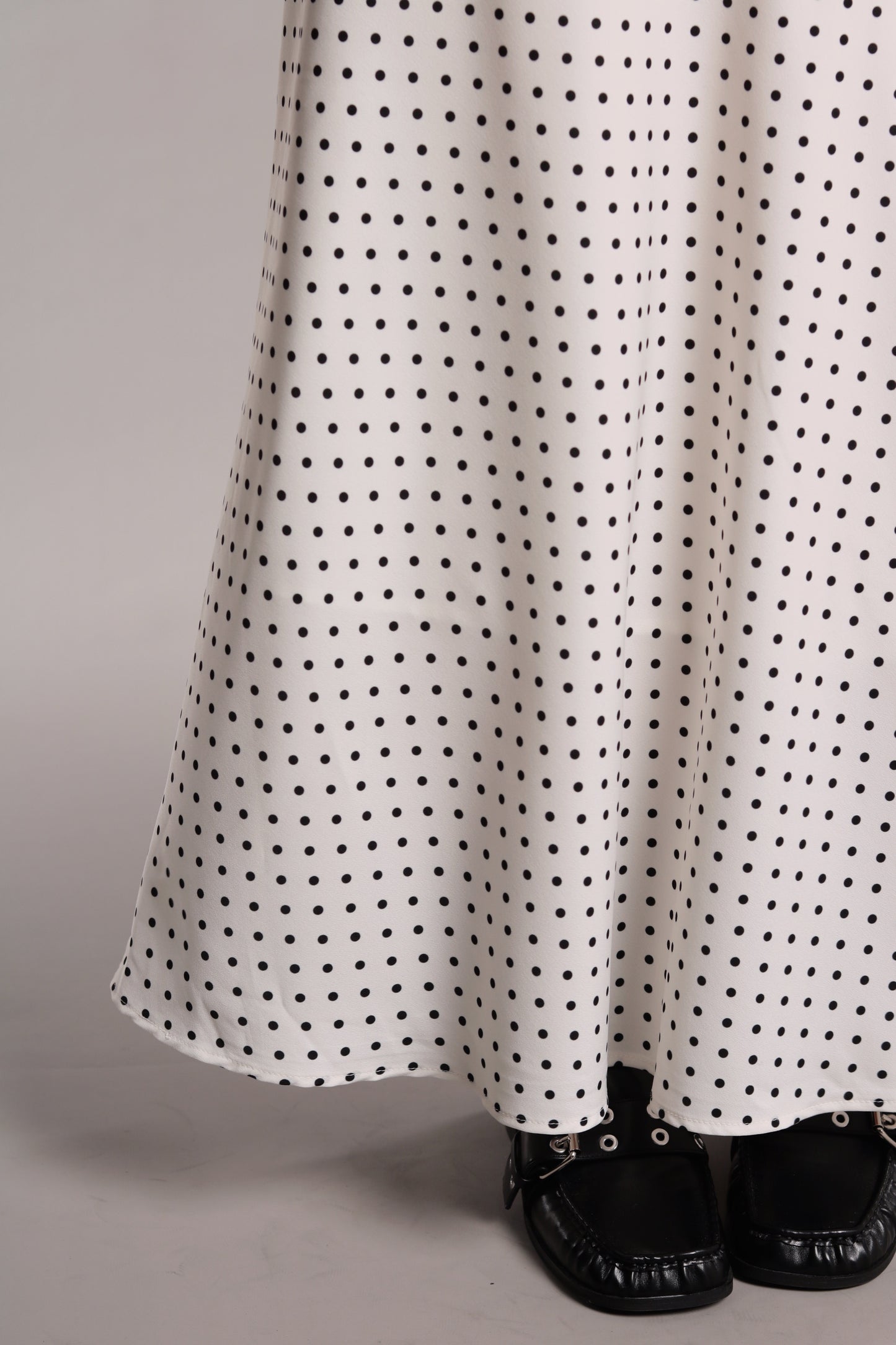 Polka Dot Skirt (White)