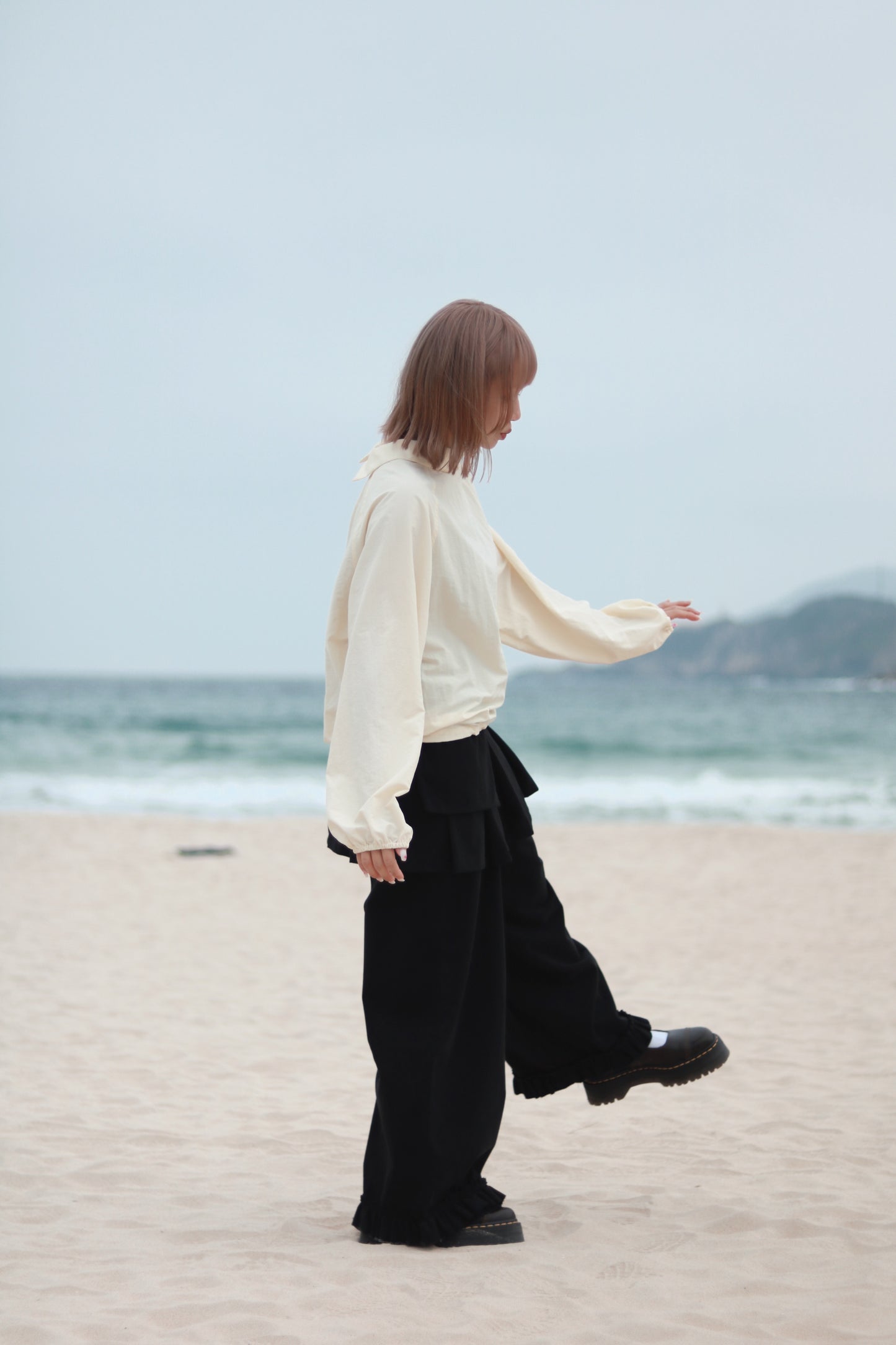 Layered Ruffle Pants (Black)