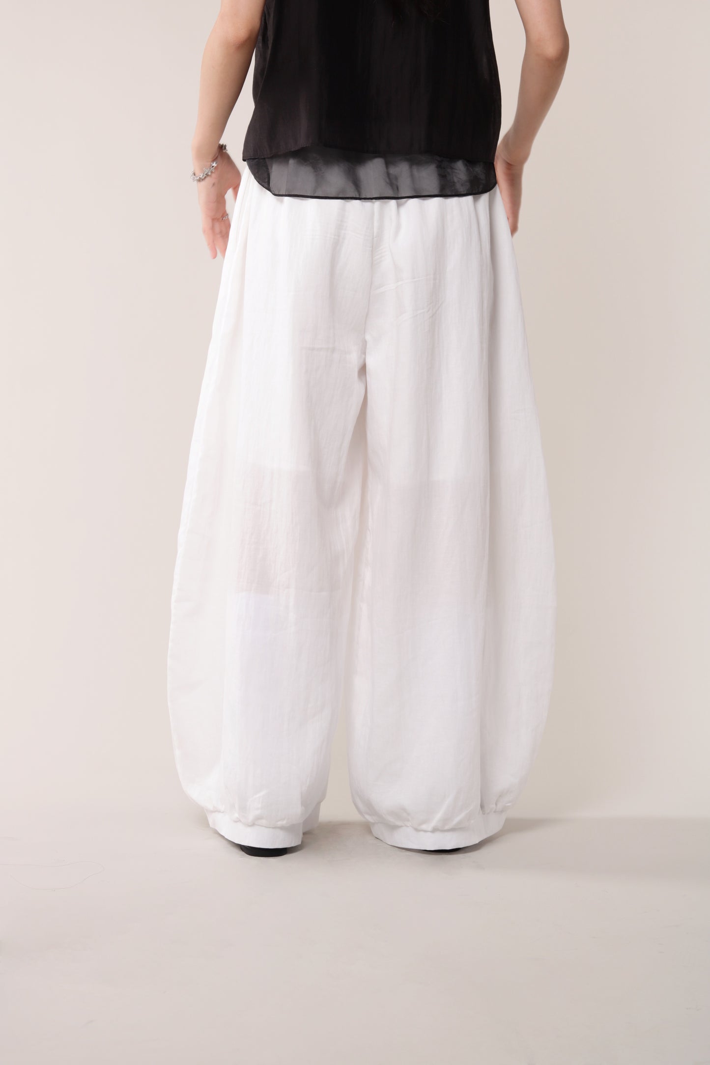 Linen Bubble Pants (White)