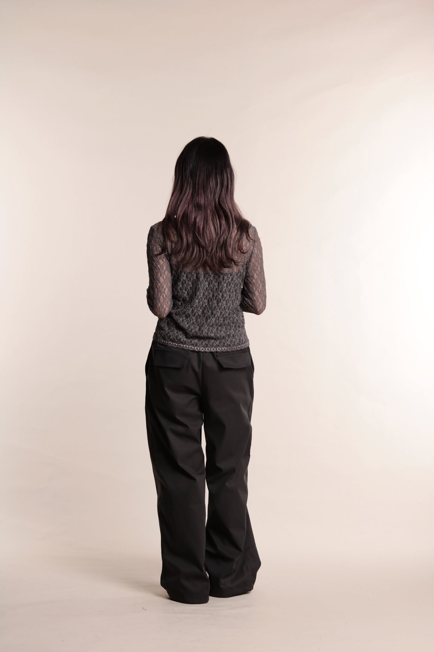 Delia Gathered Pants (Charcoal)