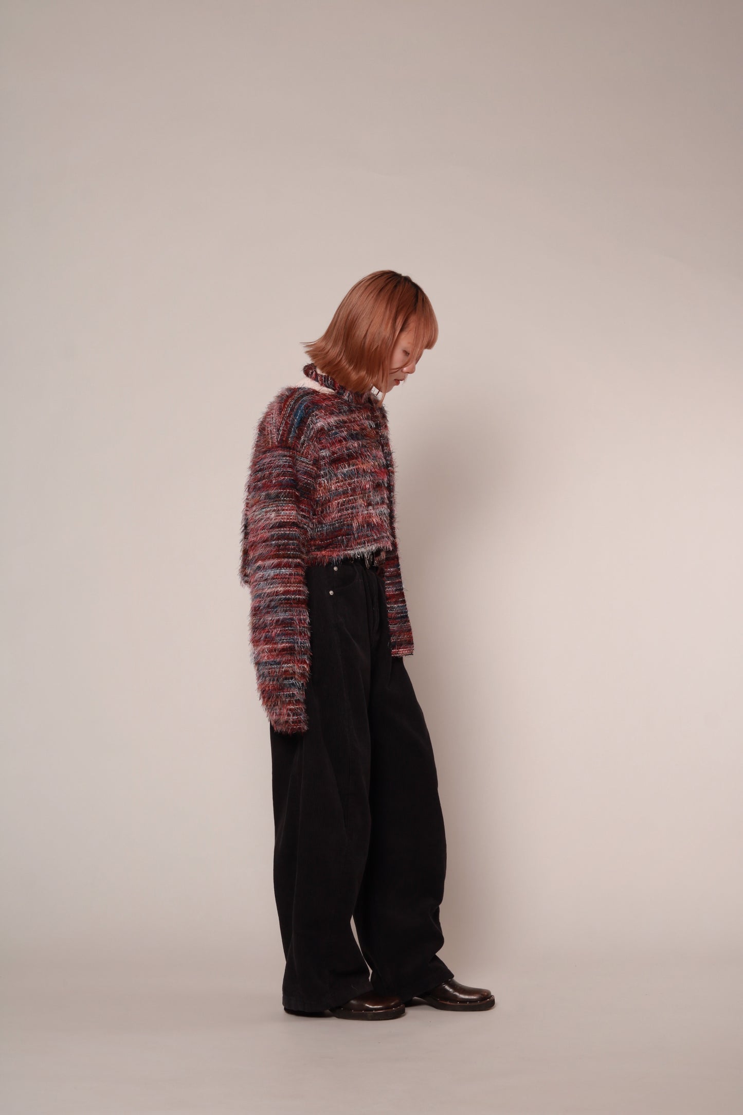 Fluffy Rainbow Sweater (Red)