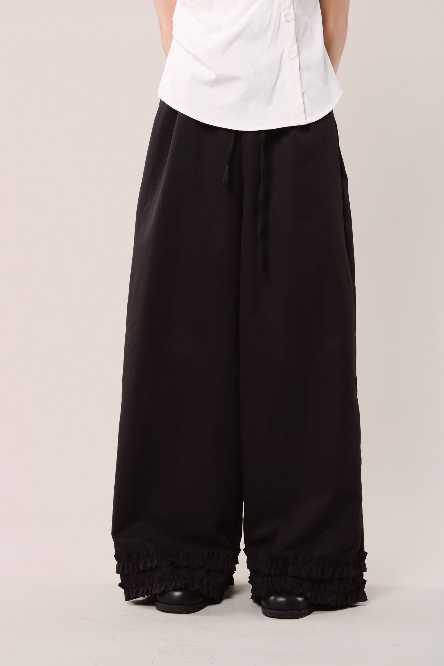 Double Ruffle Pants (Black)