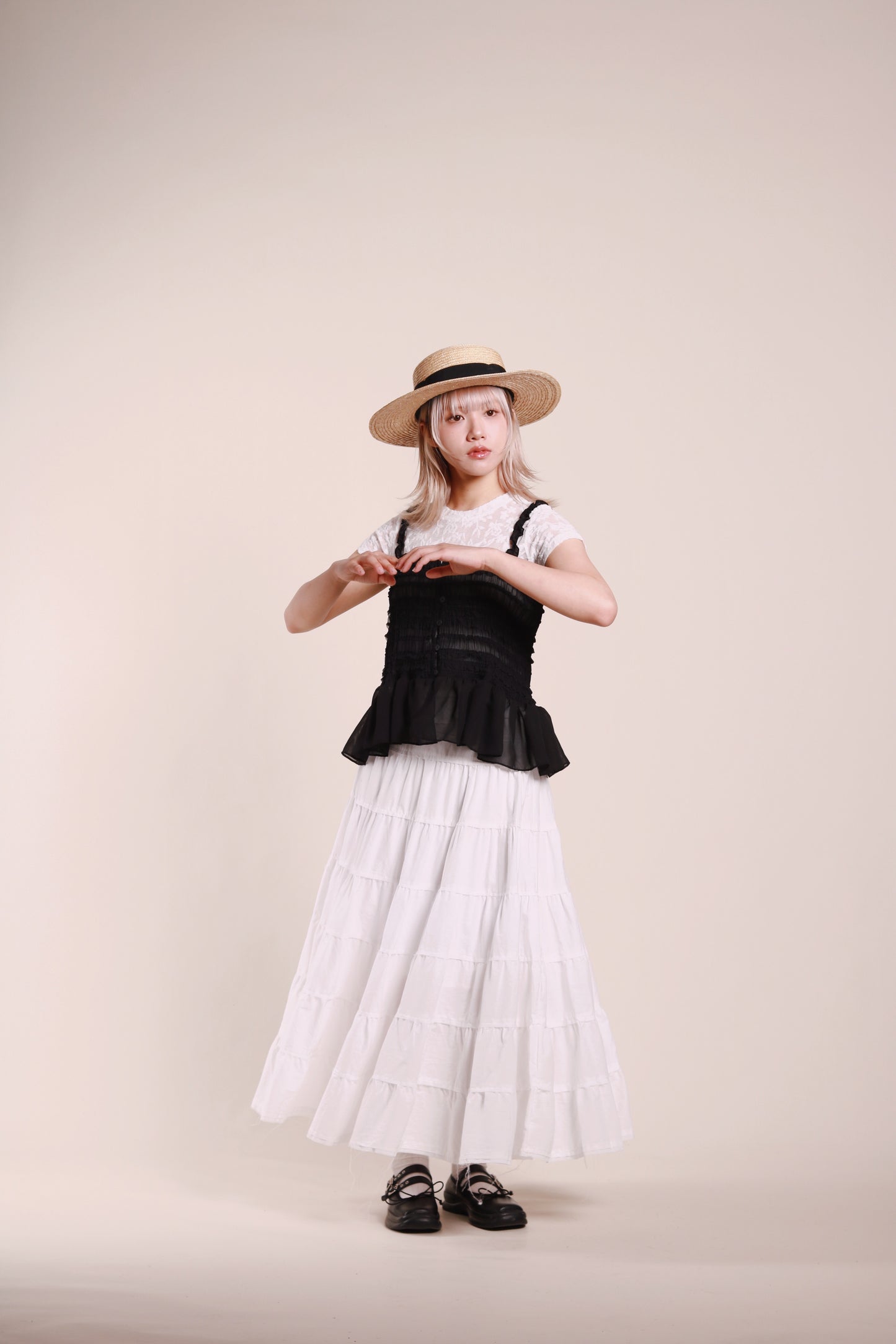 Doll Gathered Top (Black)