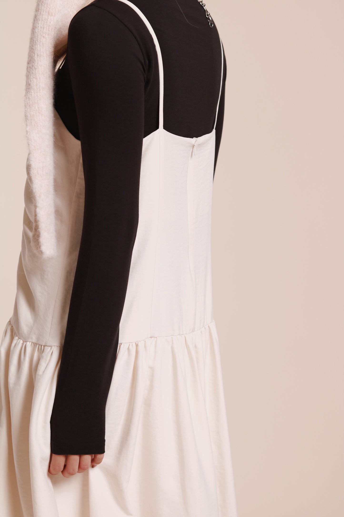 Doll Gathered Ruffle Dress (Ivory)