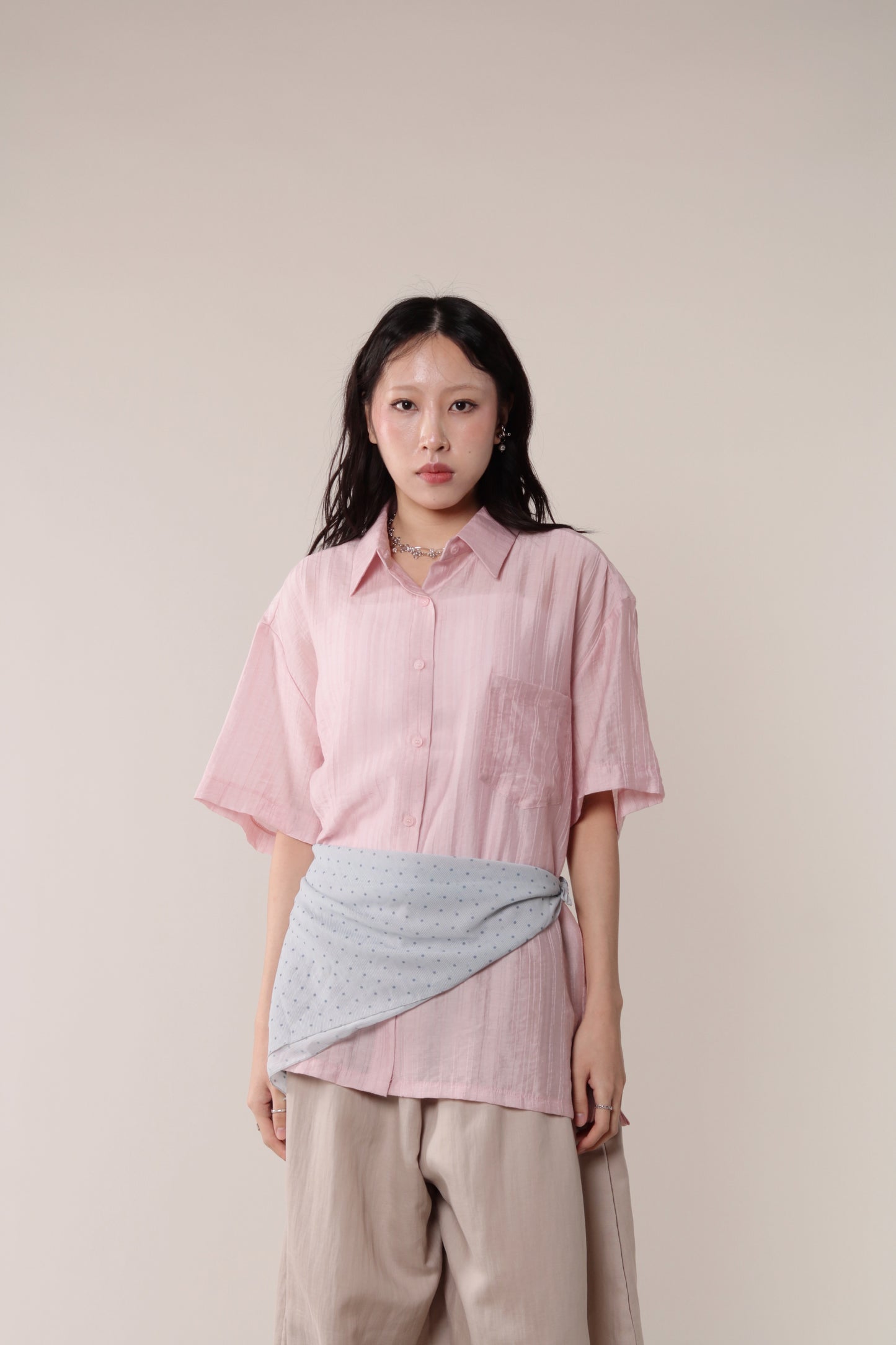 Linen Bubble Pants (Beige)
