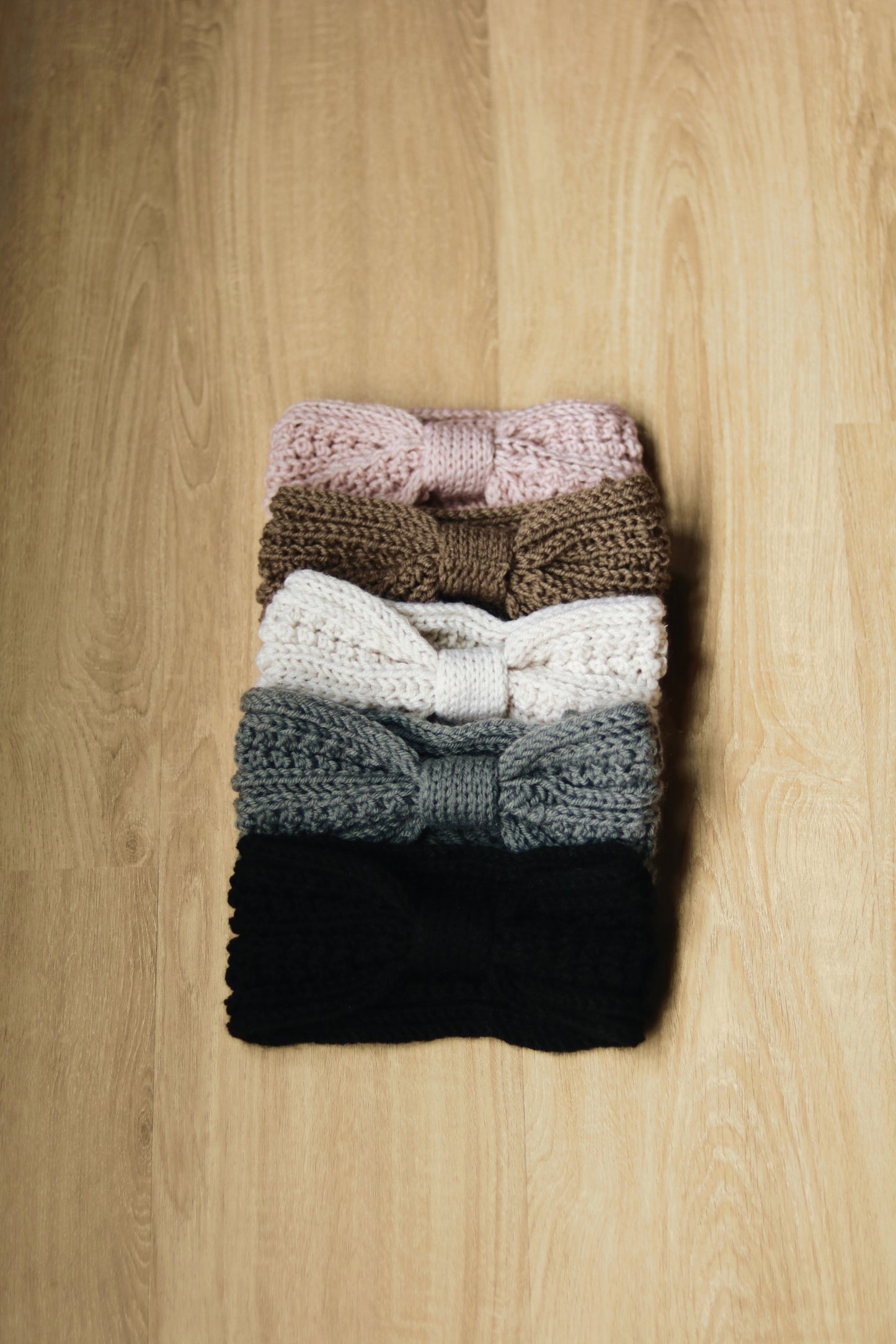 Ribbon Headband (Black/Brown/Grey/Ivory/Pink)