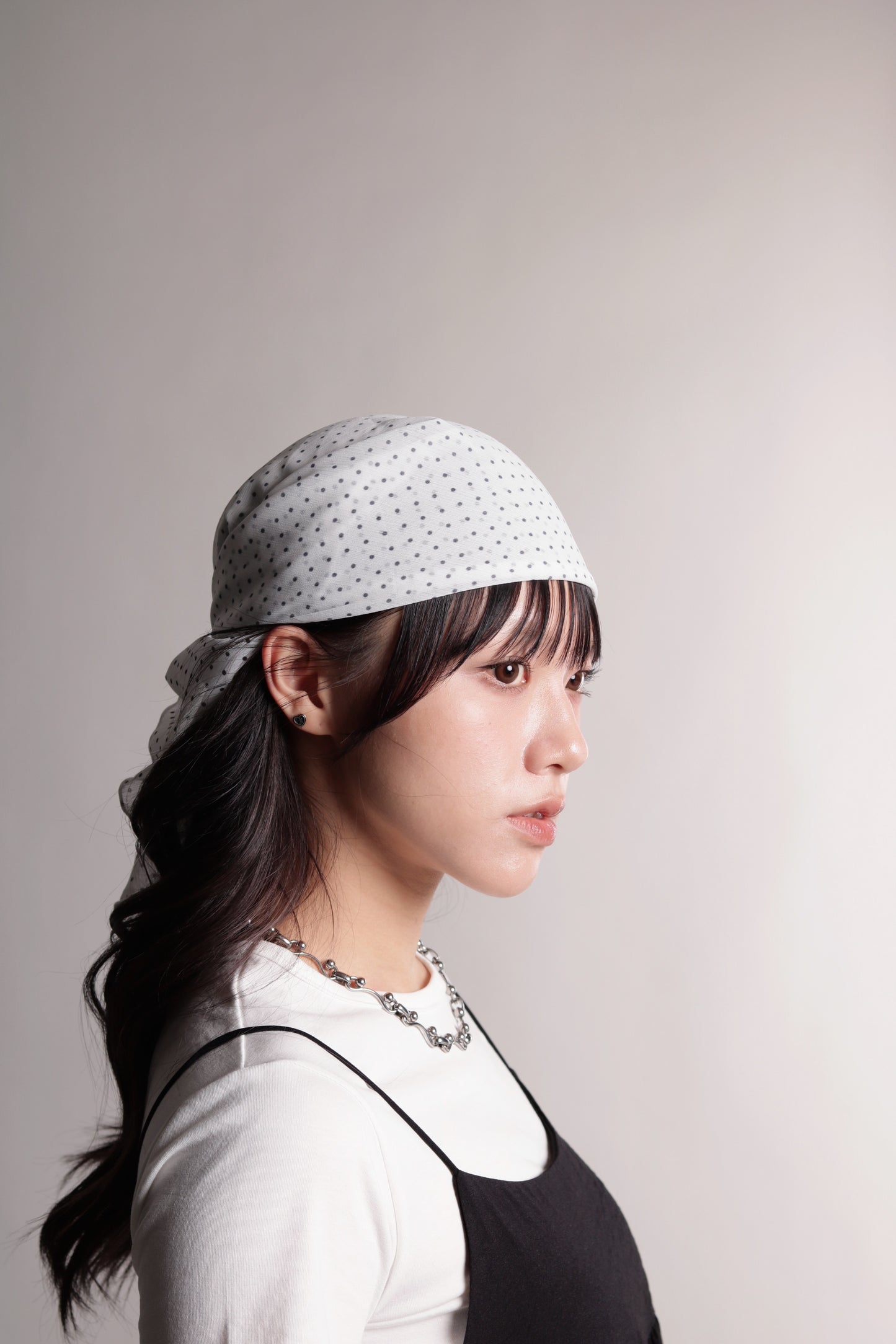 Polka Dot Scarf (White)