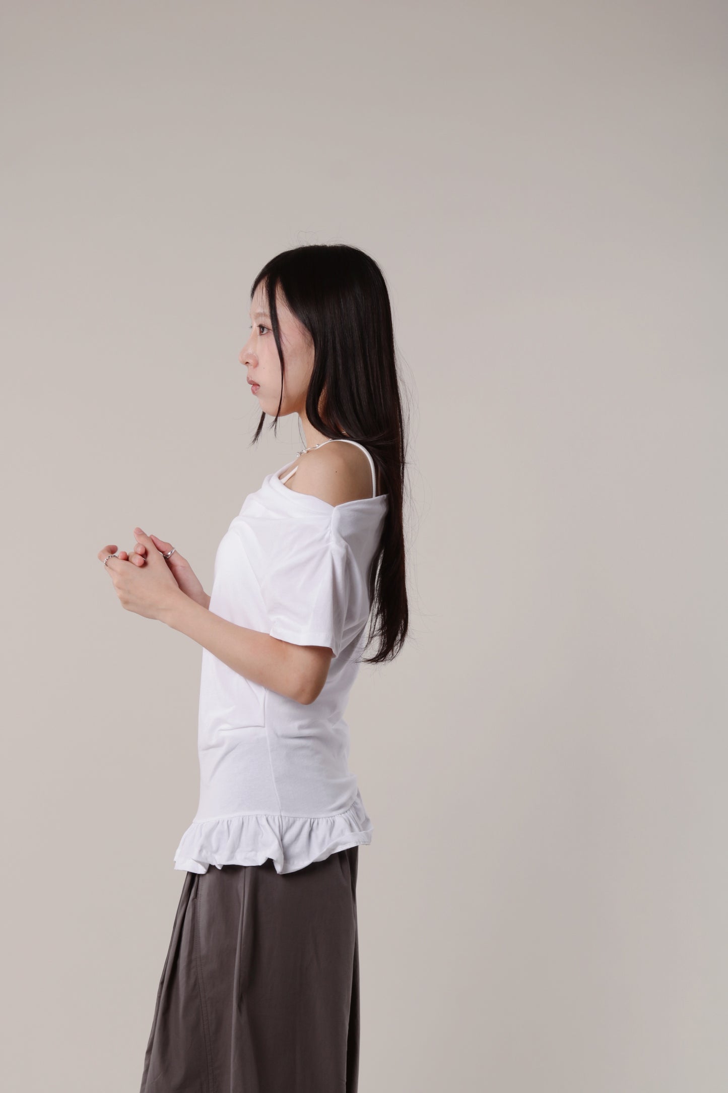 Ruffle Top (White)