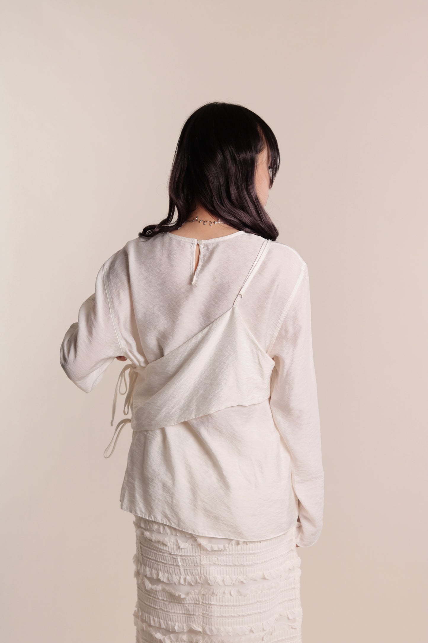 Cami Wrap Blouse (Ivory)