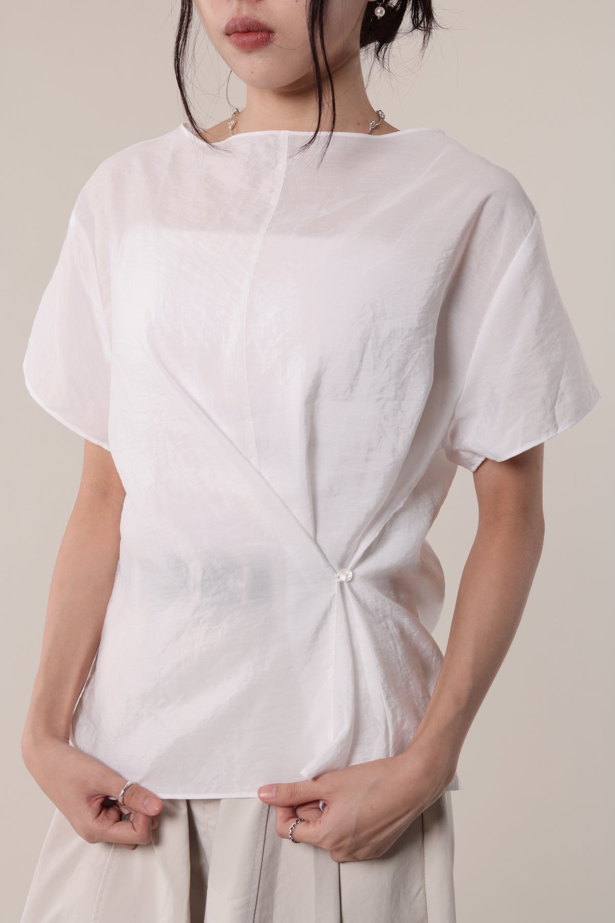 Asymmetric Twist Top (White)