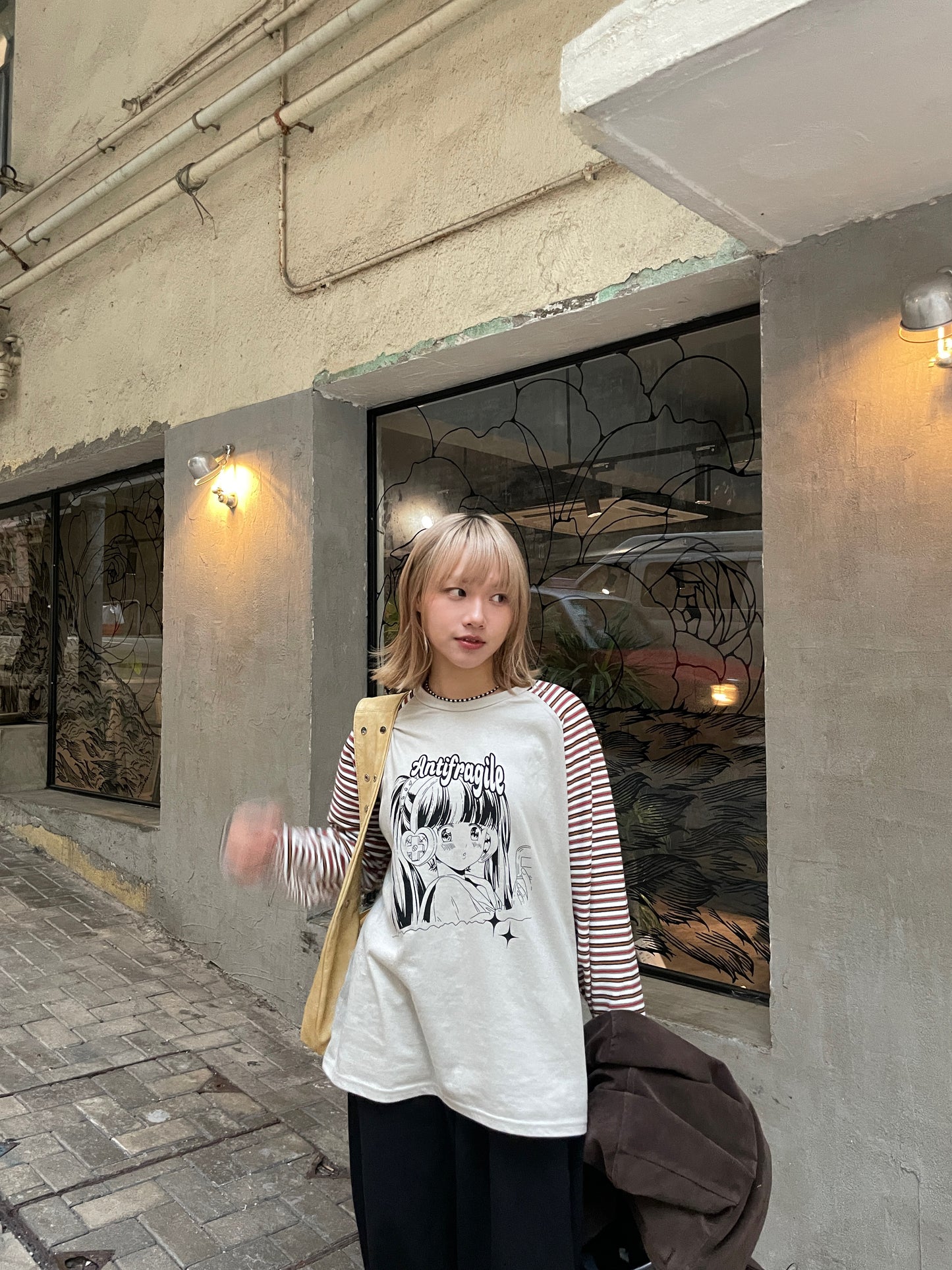 Antifragile Long Tee (Beige)