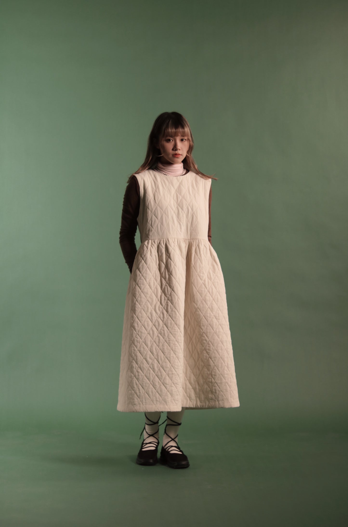 Doll Padded Dress (Ivory)