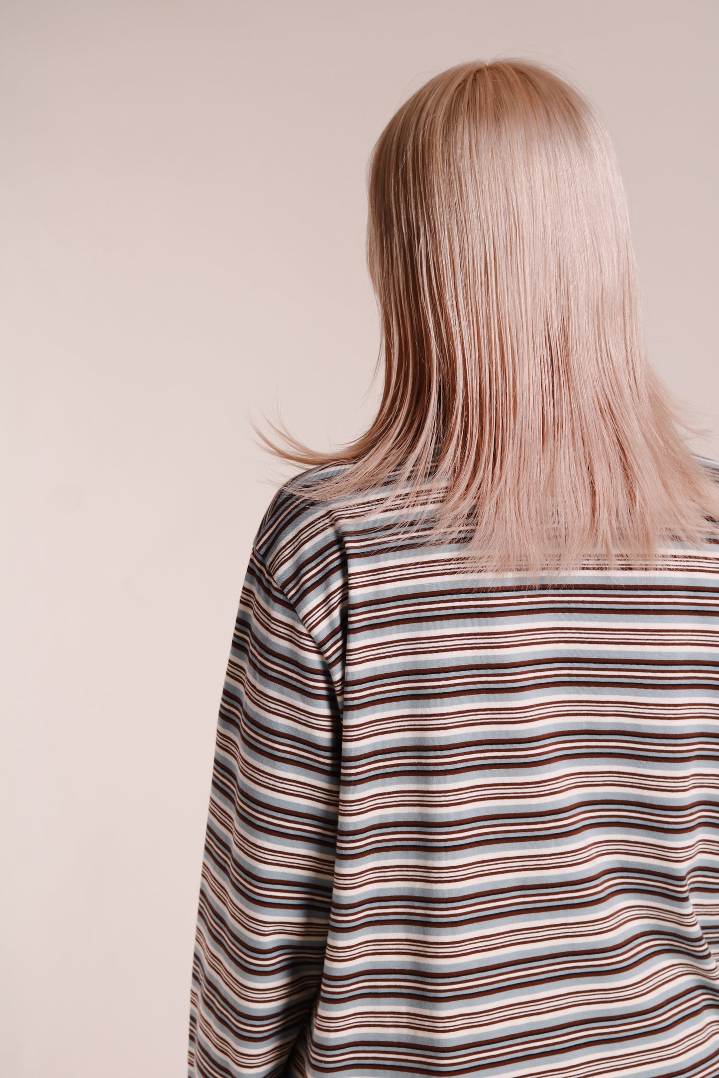 Striped Polo Top (Blue)