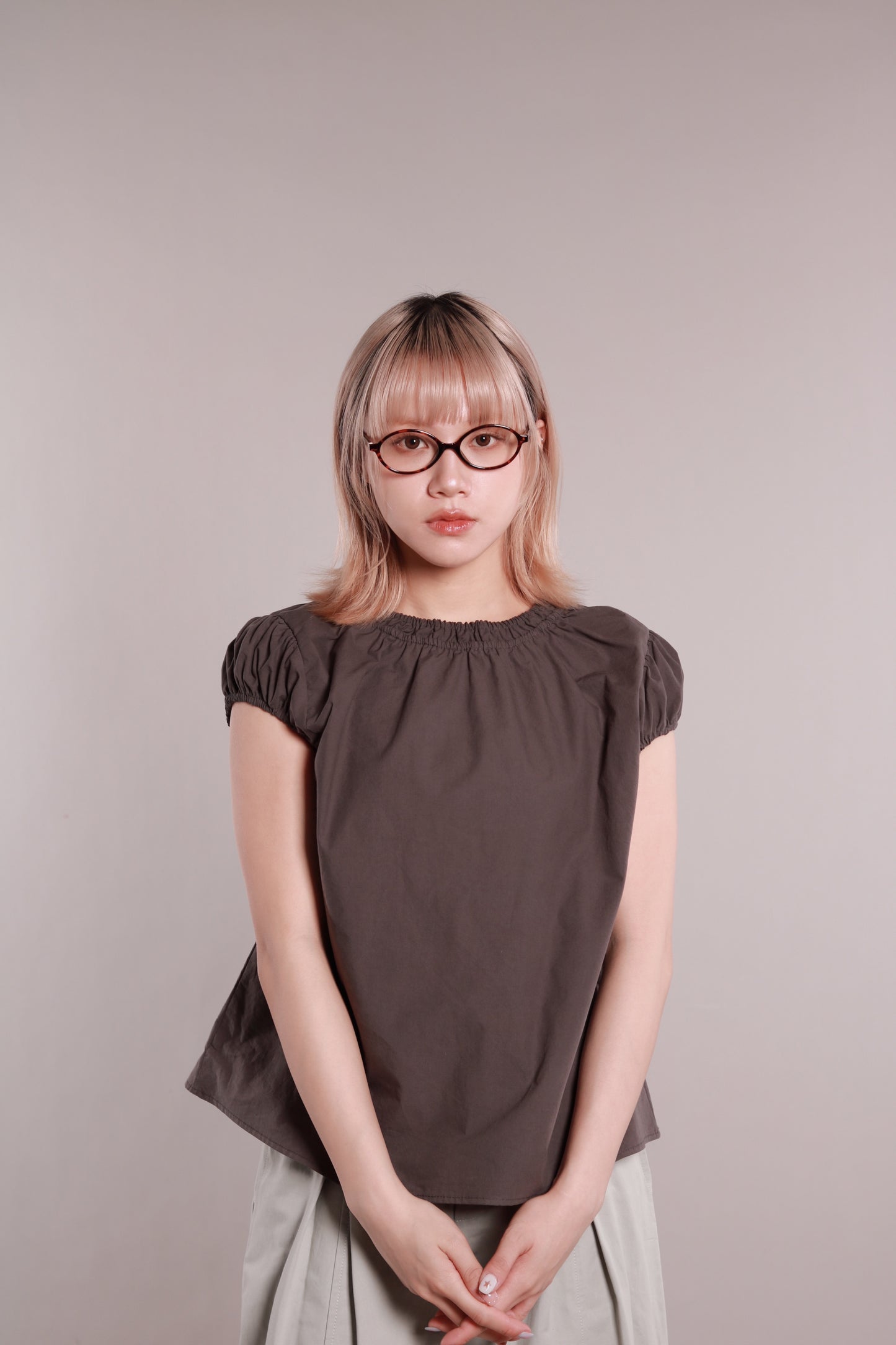 Puffie Blouse (Charcoal)