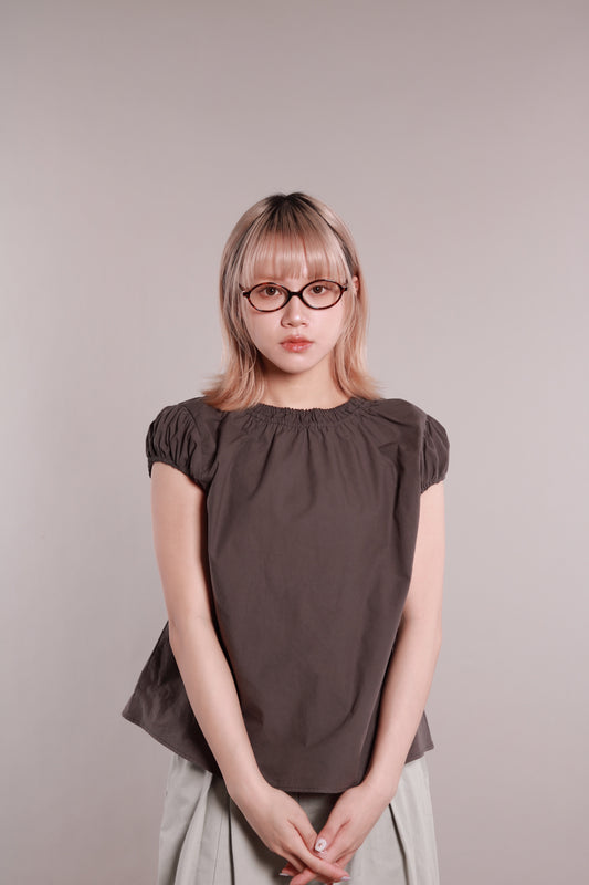 Puffie Blouse (Charcoal)