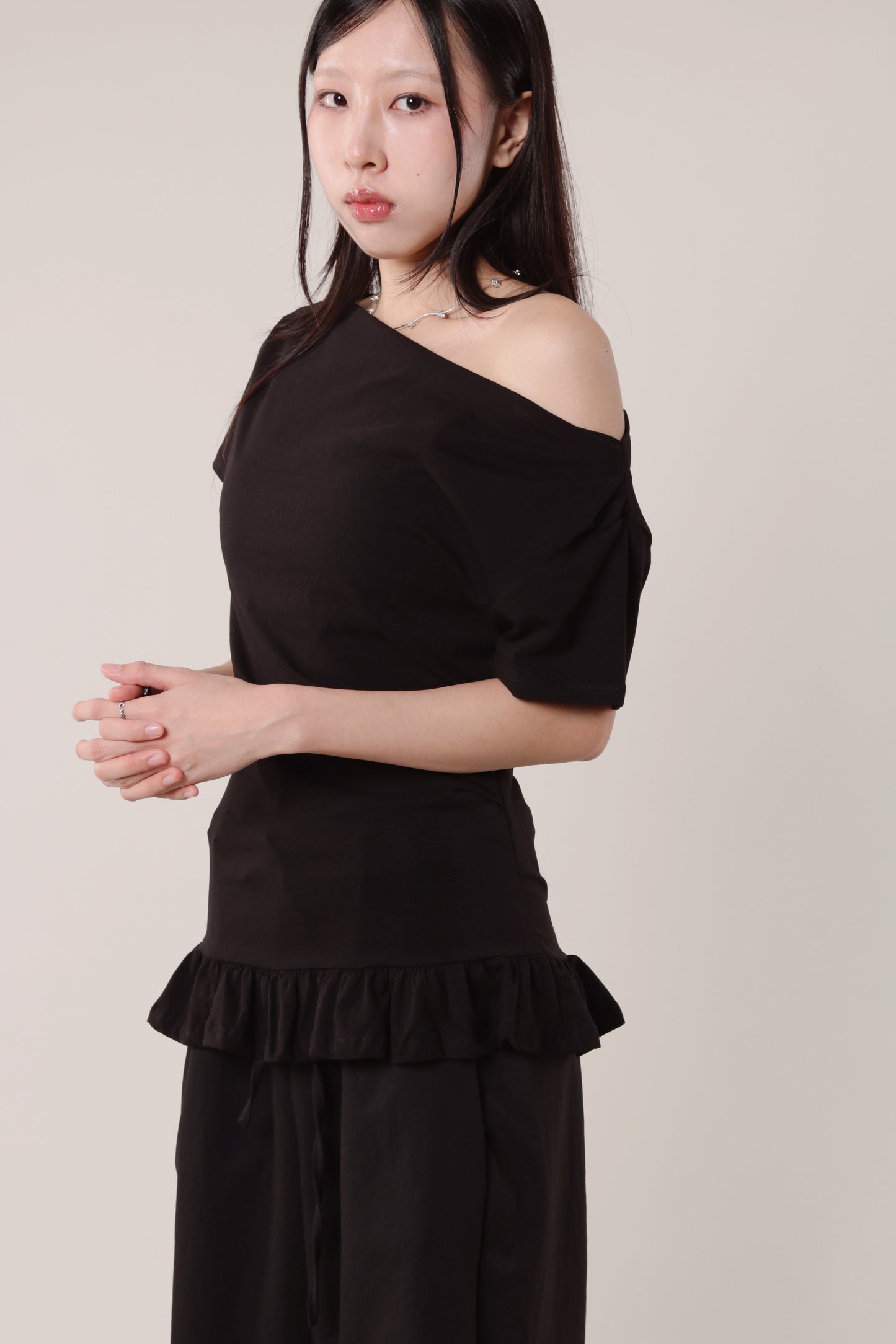 Ruffle Top (Black)