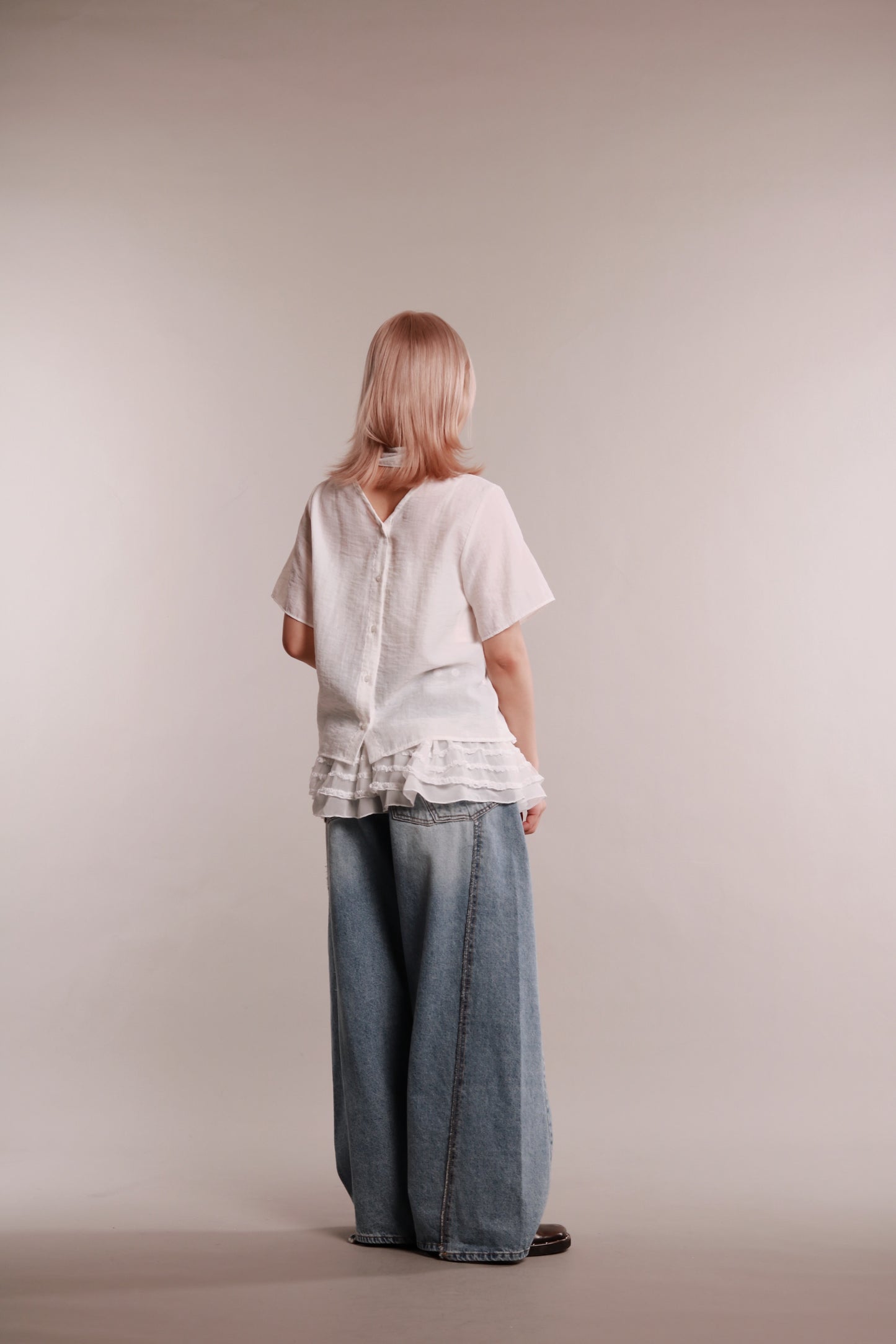 See Through Tie Top (White)