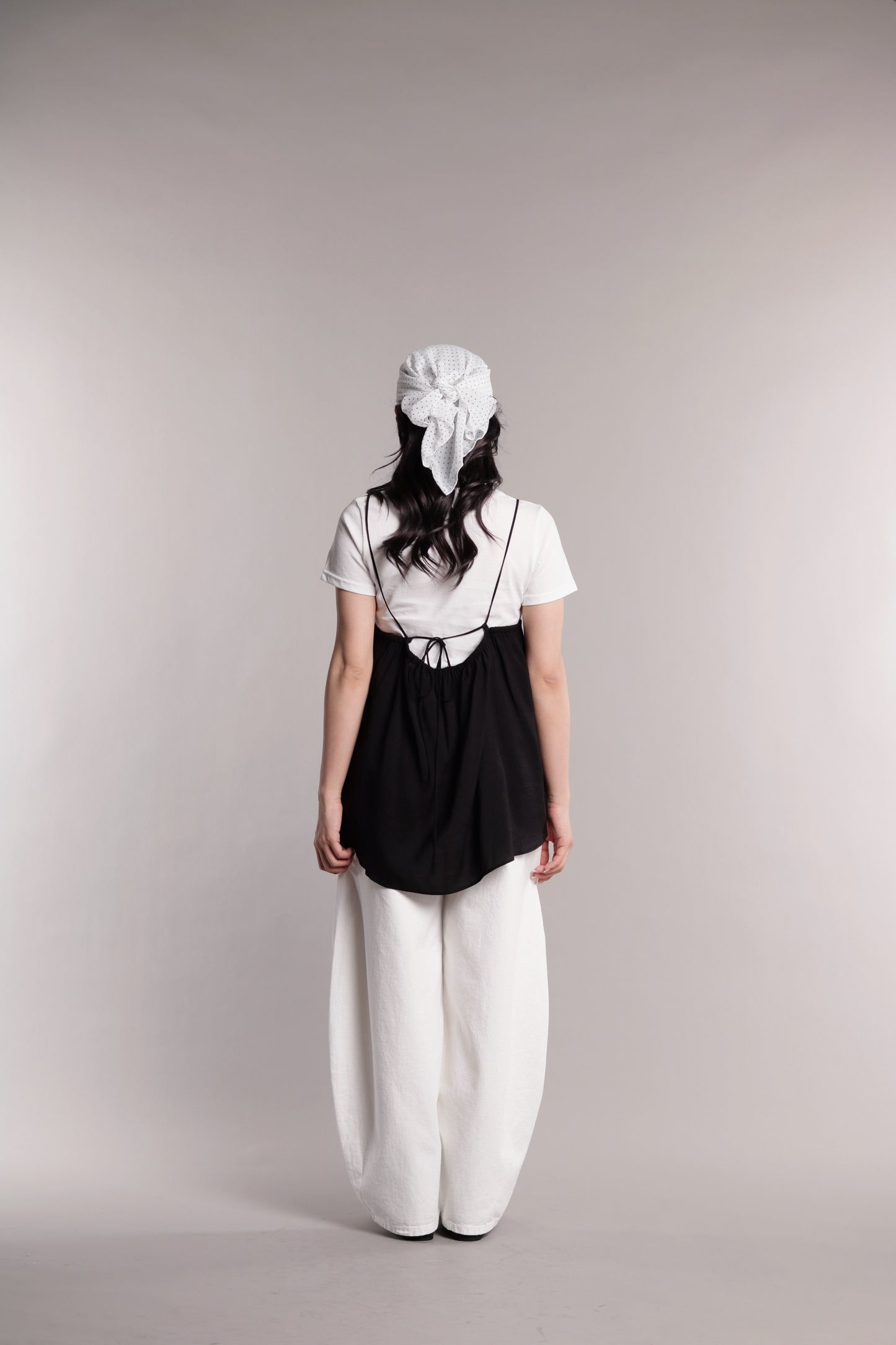 Polka Dot Scarf (White)