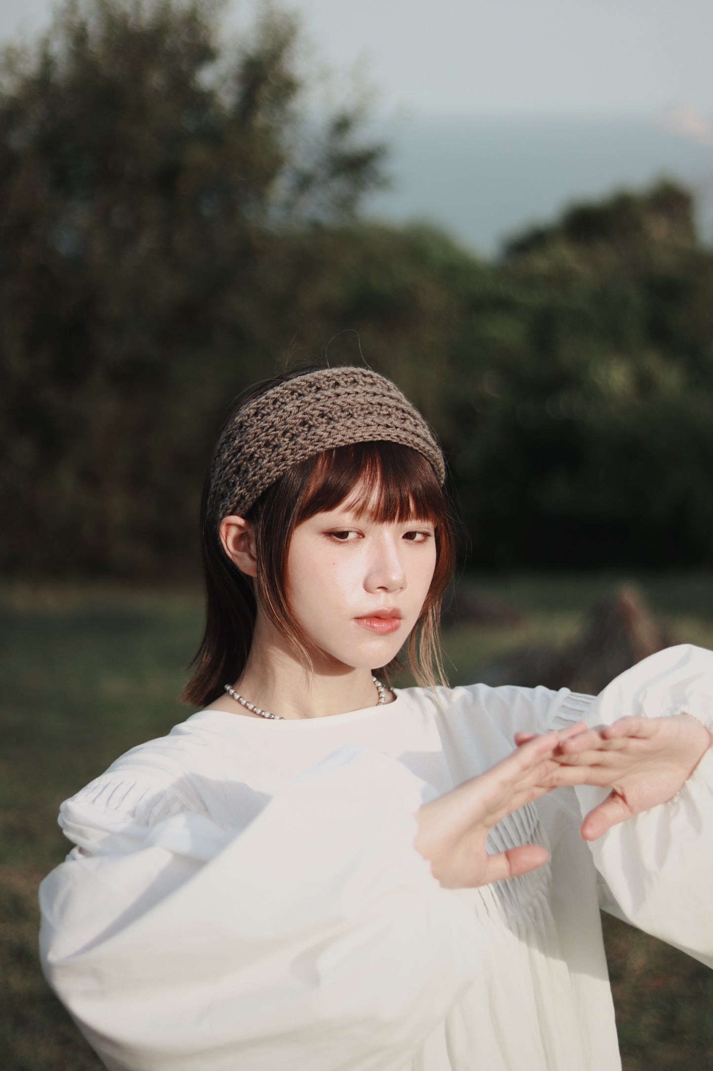 Ribbon Headband (Black/Brown/Grey/Ivory/Pink)