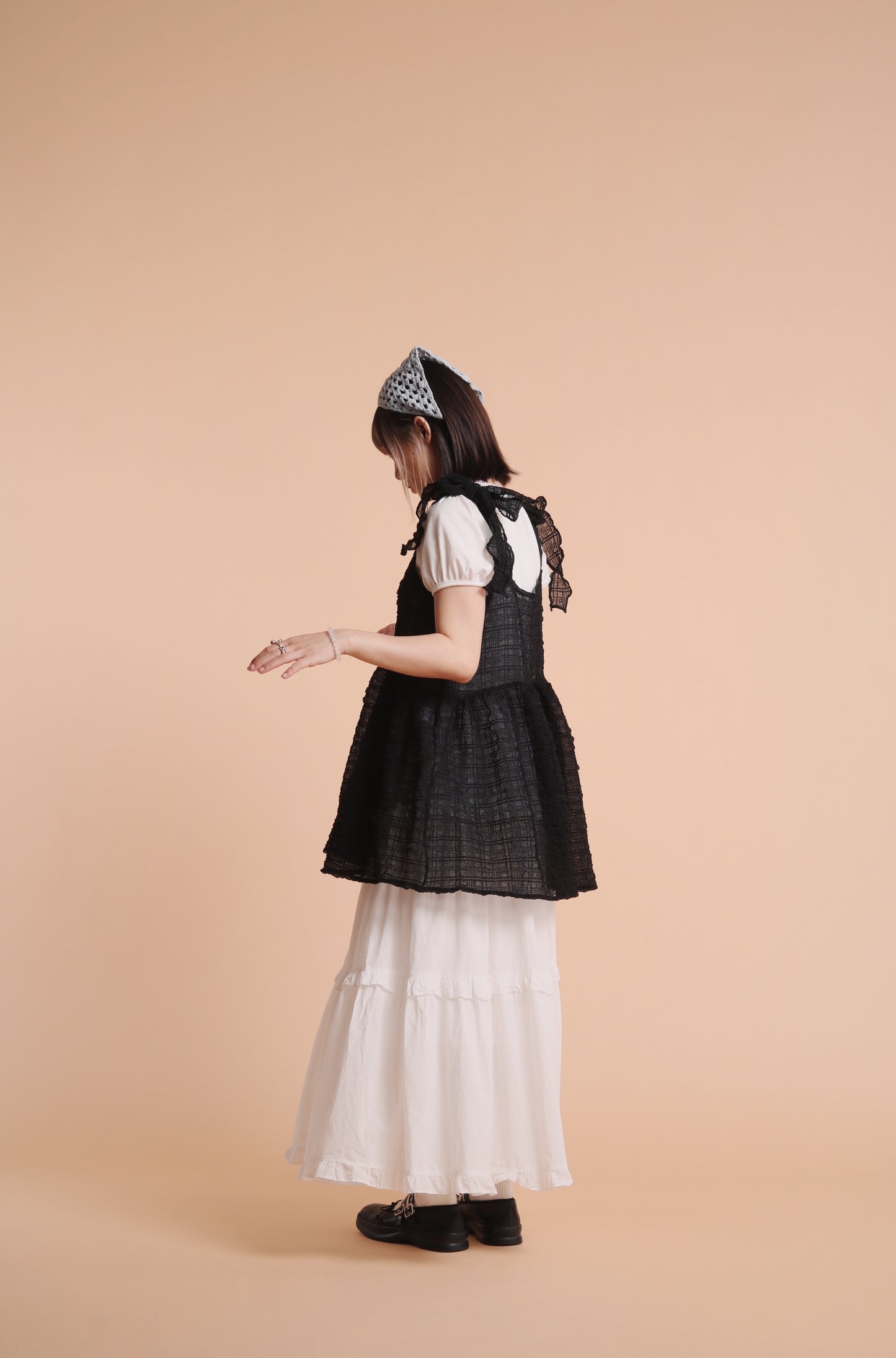 Doll Bubble Mini Dress (Black)