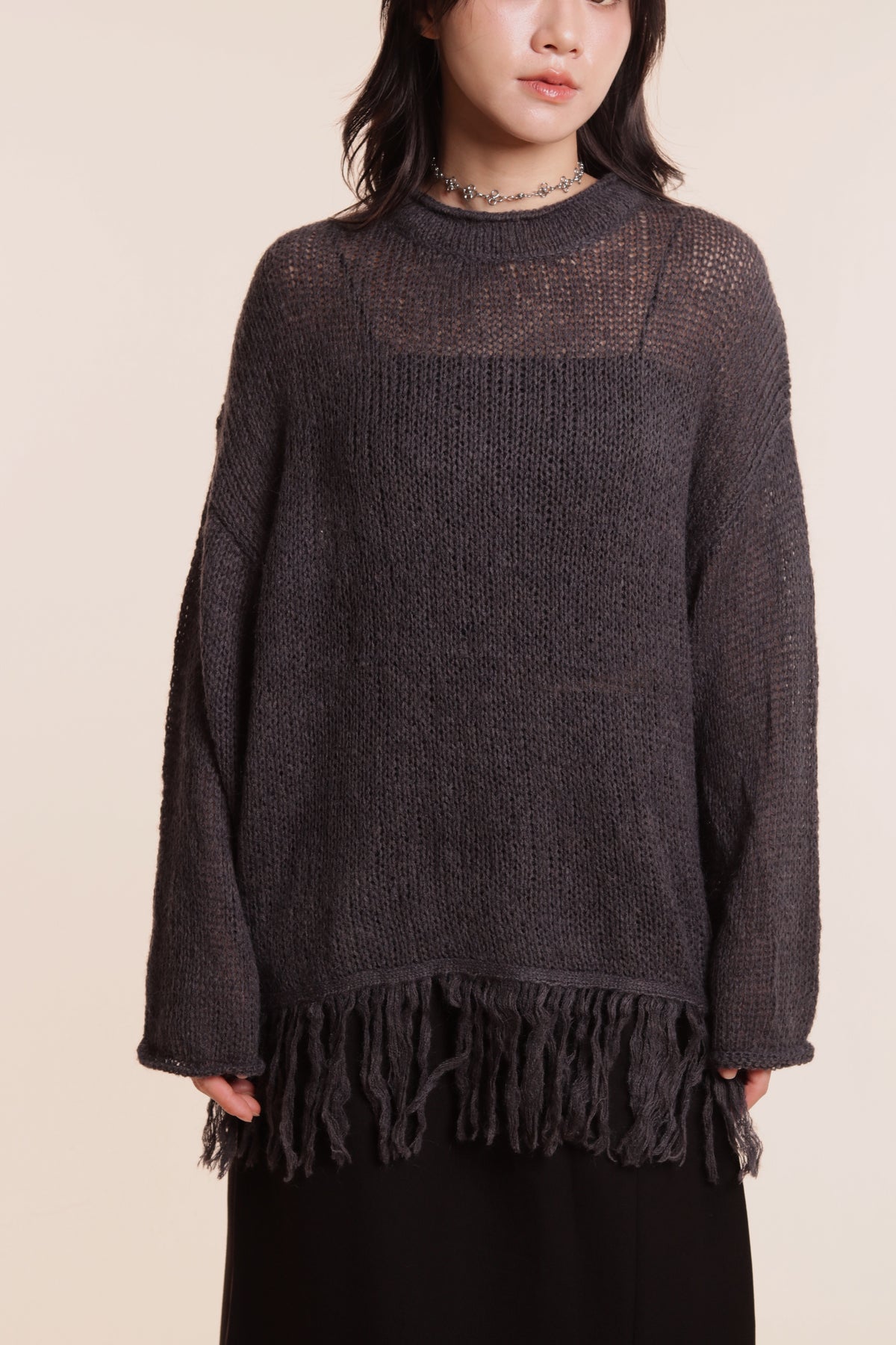 Soso Knit Top (Charcoal)