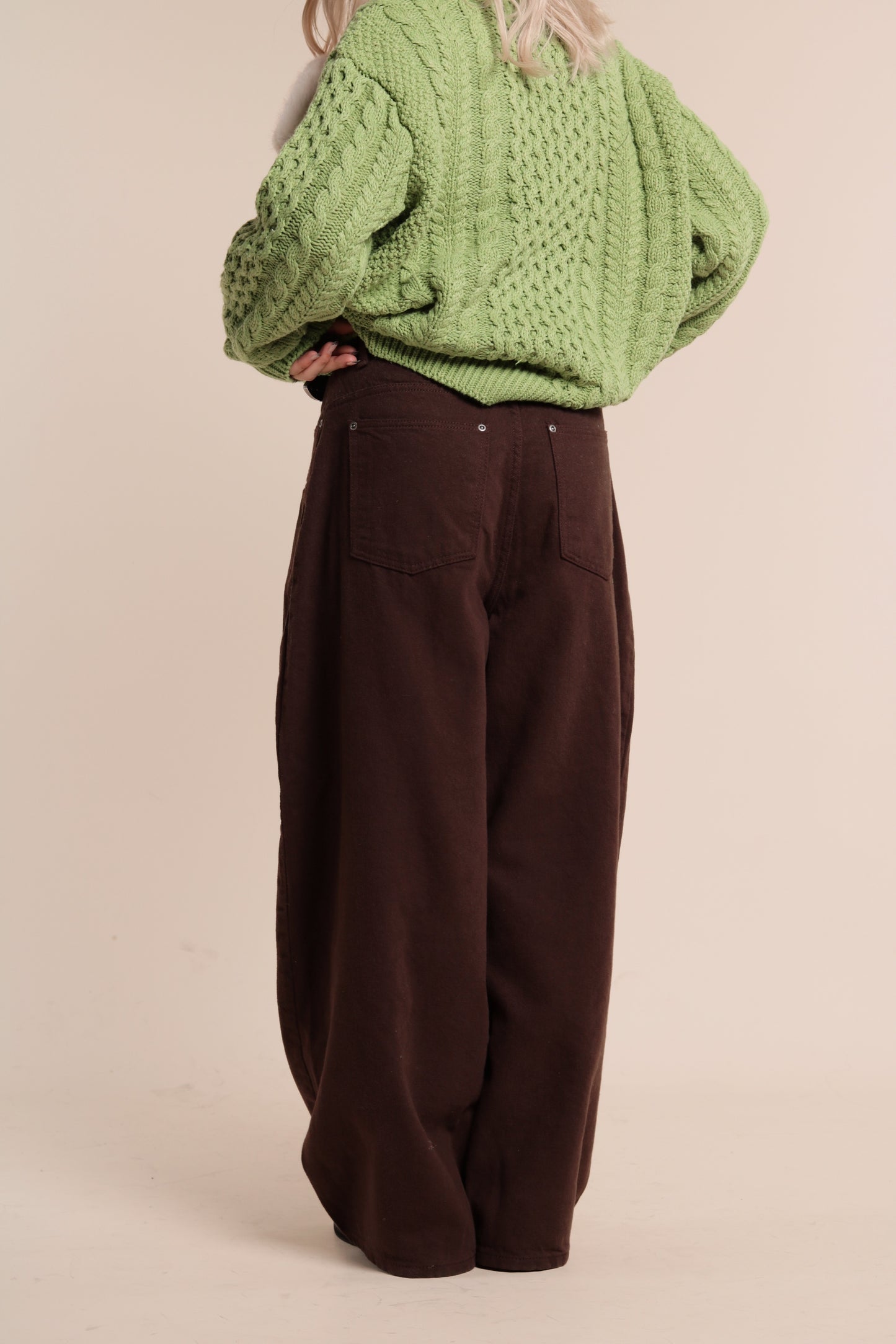 Nolan Pleat Pants (Brown)