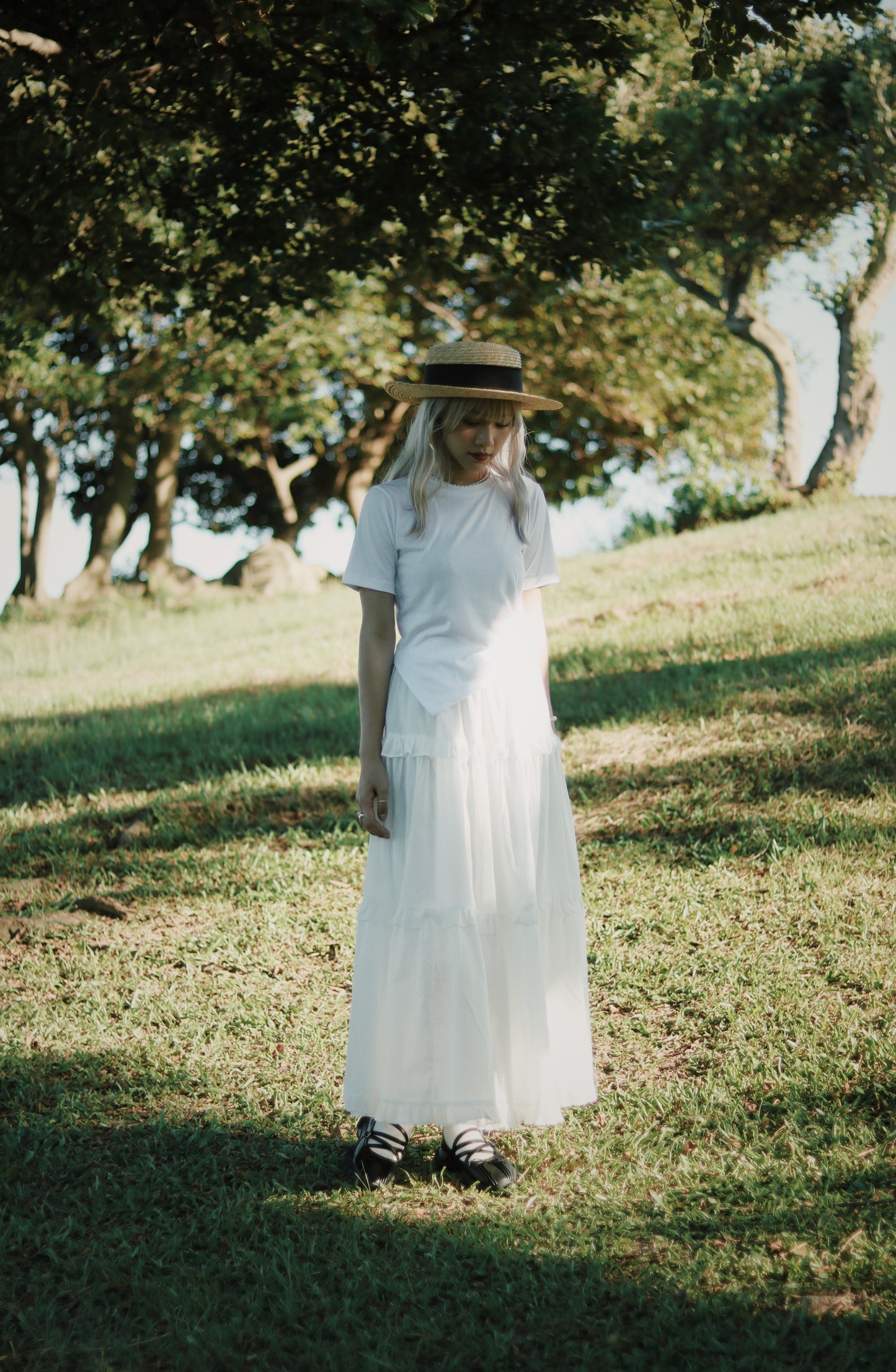 Ruffle Skirt (White)