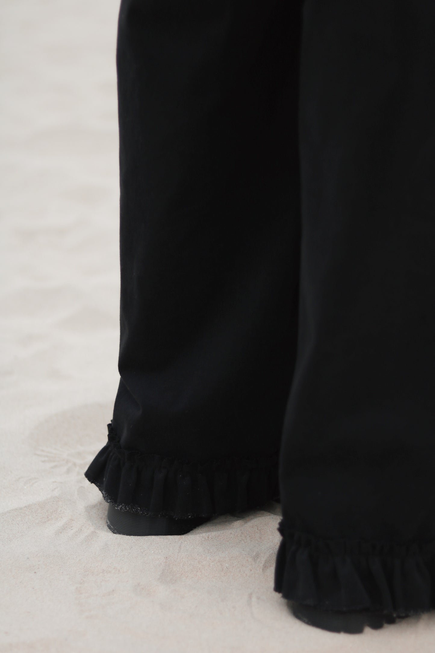 Layered Ruffle Pants (Black)