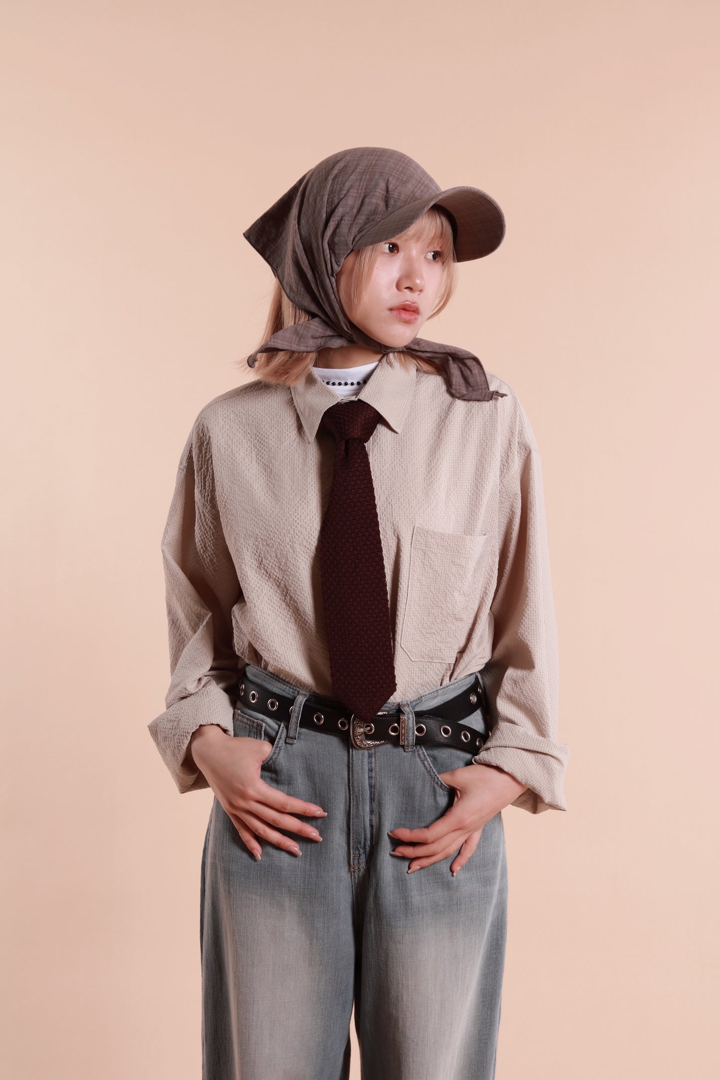 Knit Tie (Brown)