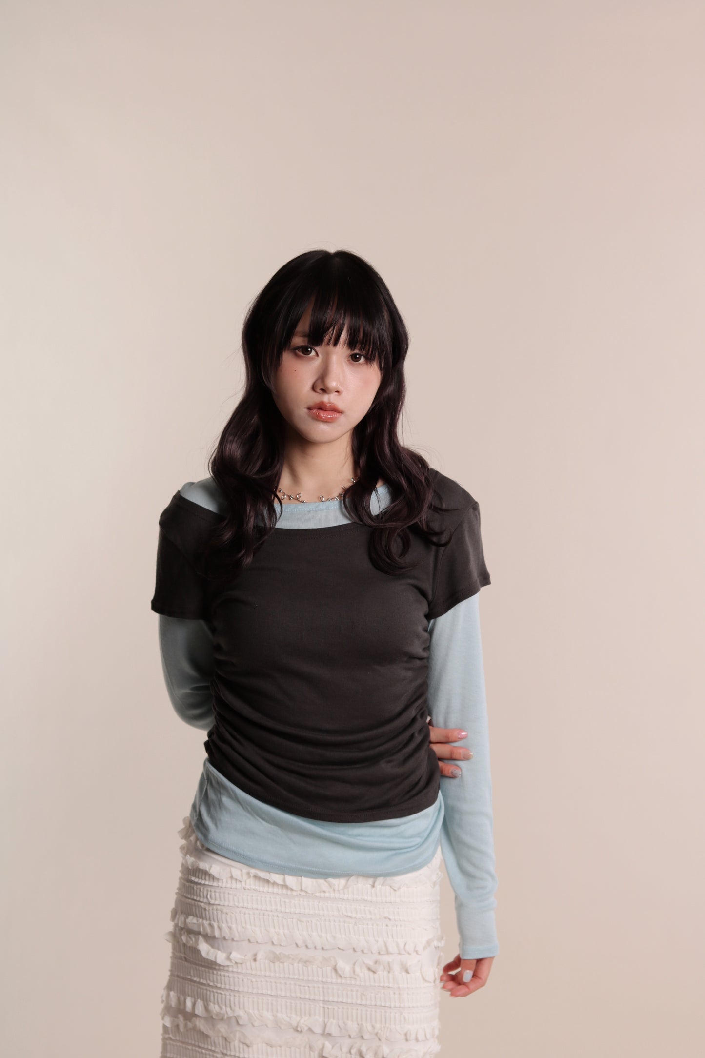 Mila Layered Top (Sky)