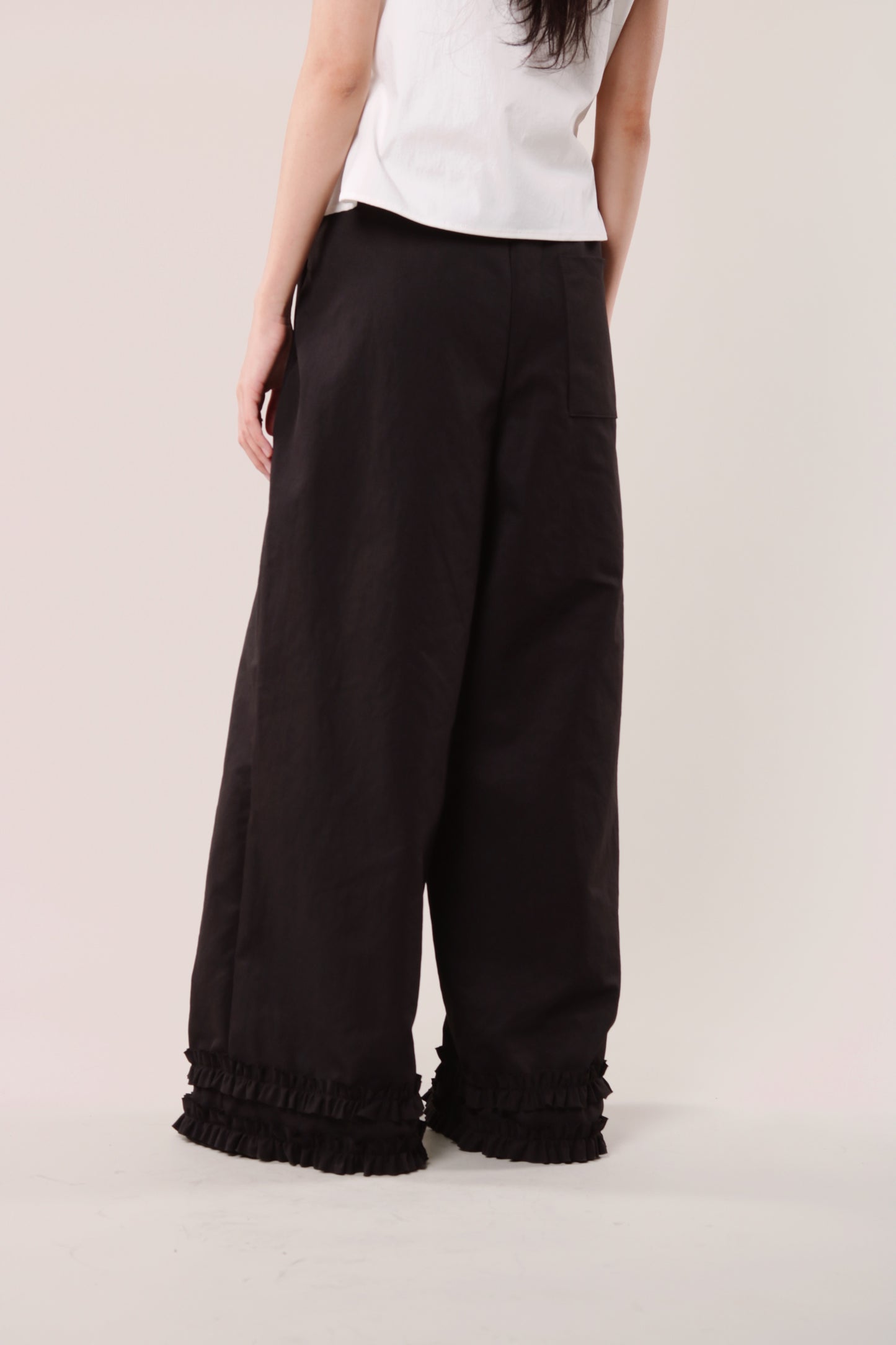 Double Ruffle Pants (Black)