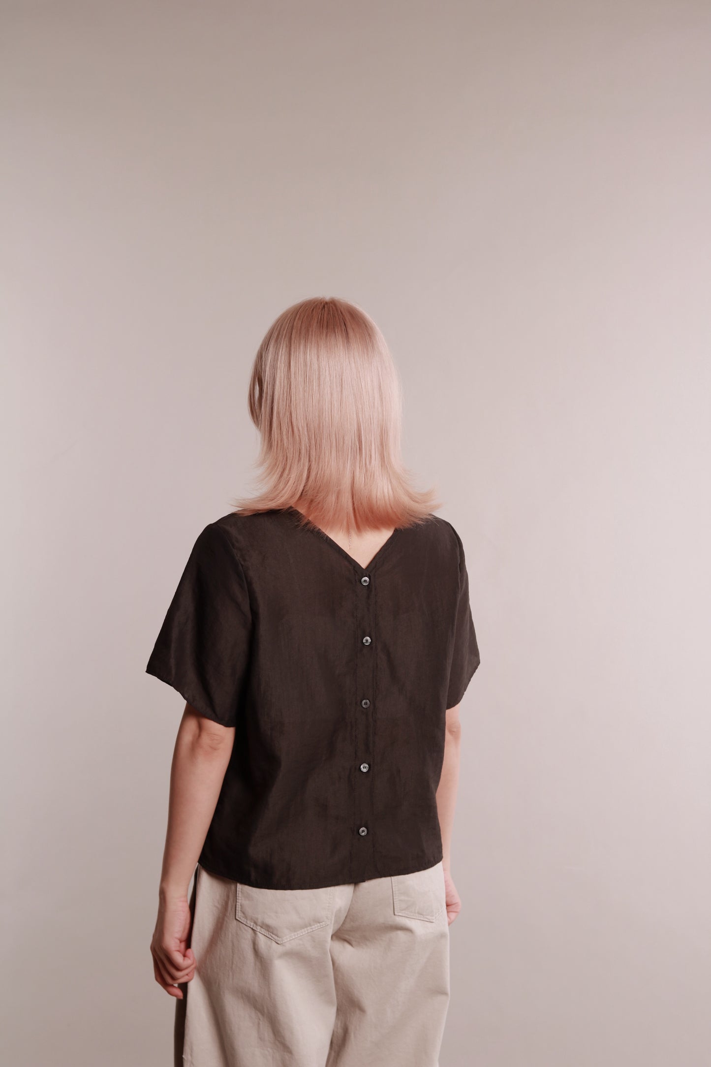 See Through Tie Top (Black)