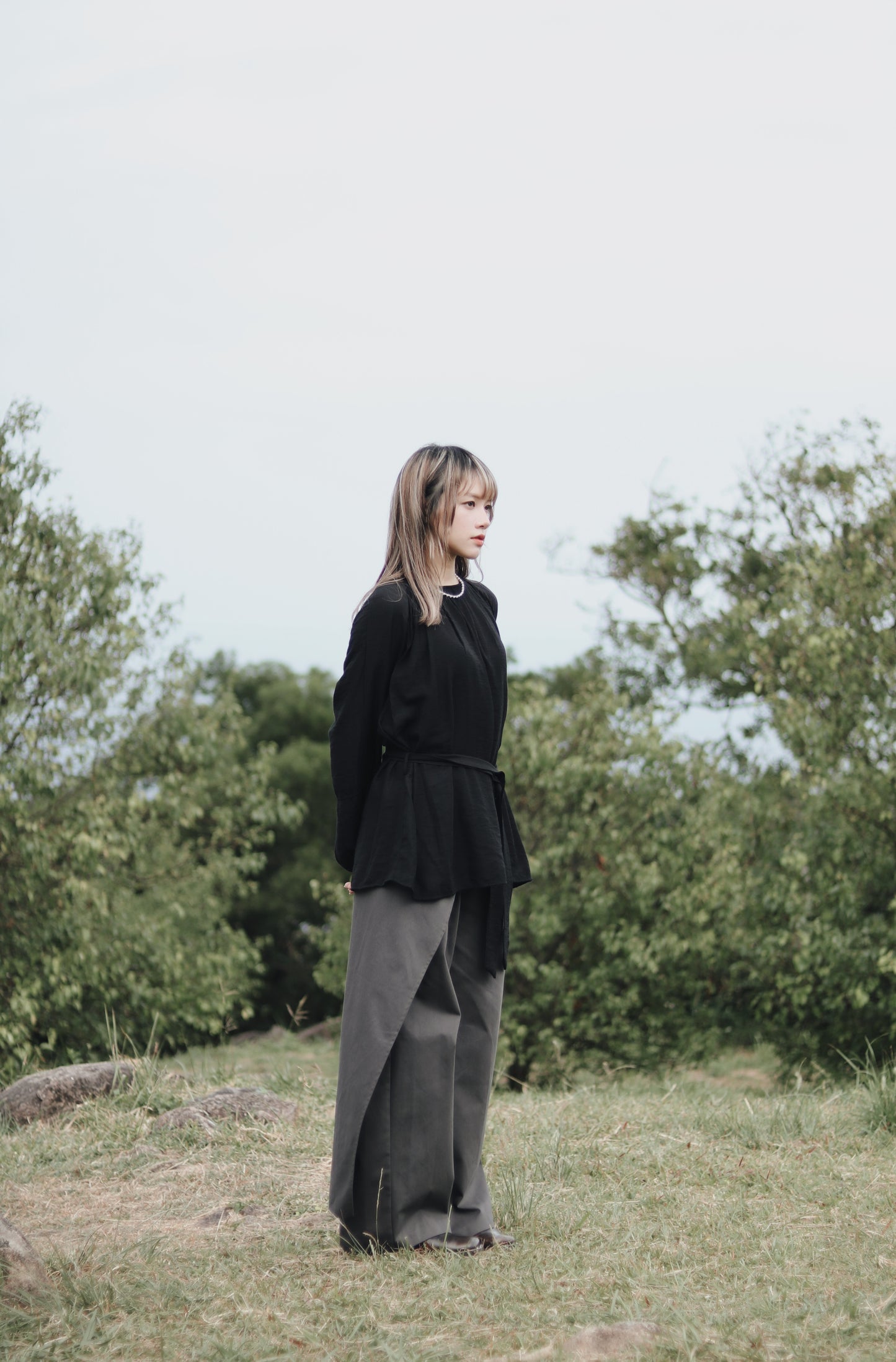 Layered Pants (Charcoal)