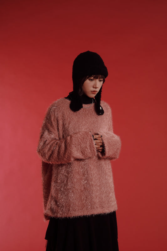 Fluffy Oversize Top (Pink)