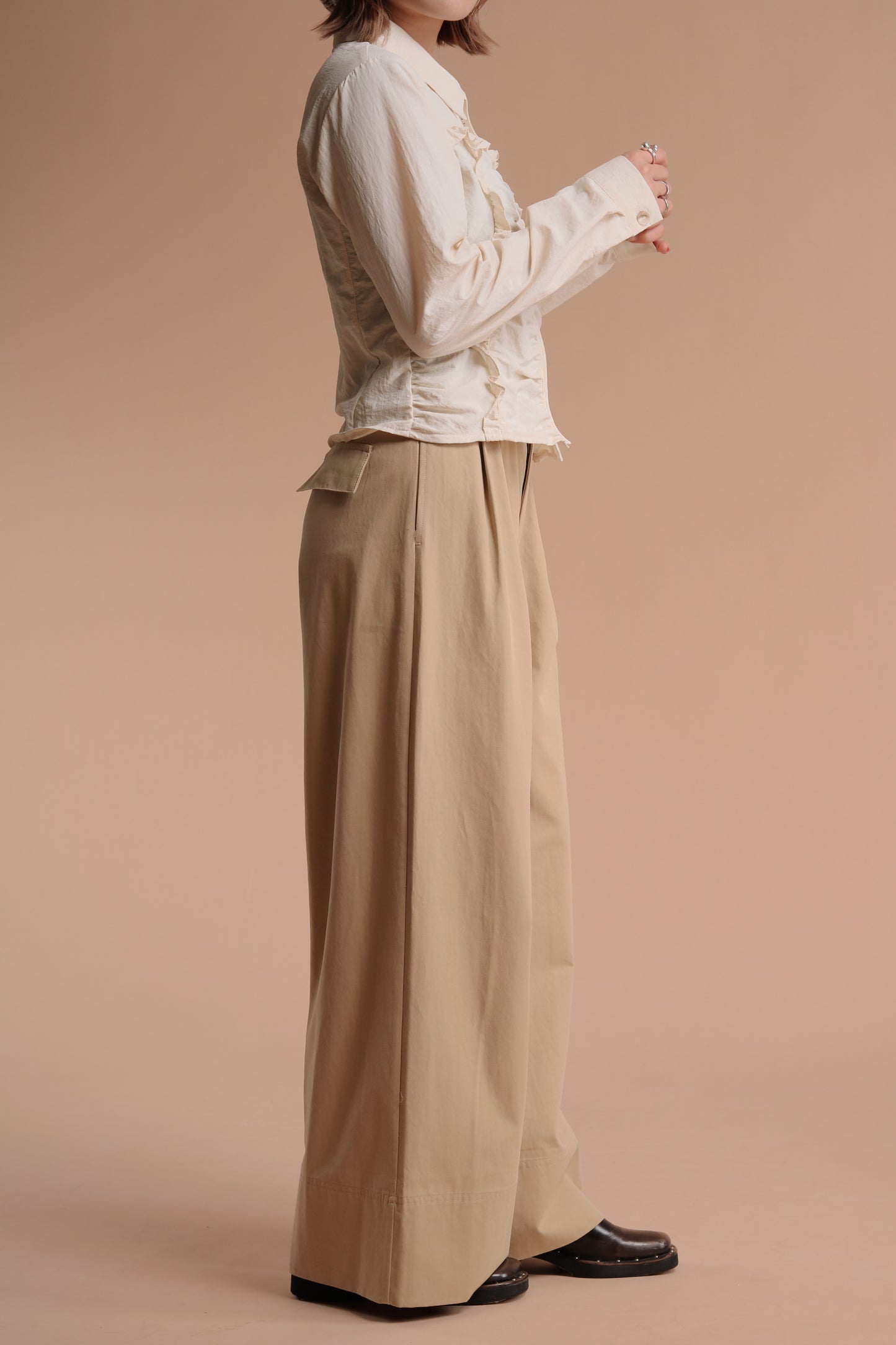 Gathered Ruffle Jacket (Ivory)