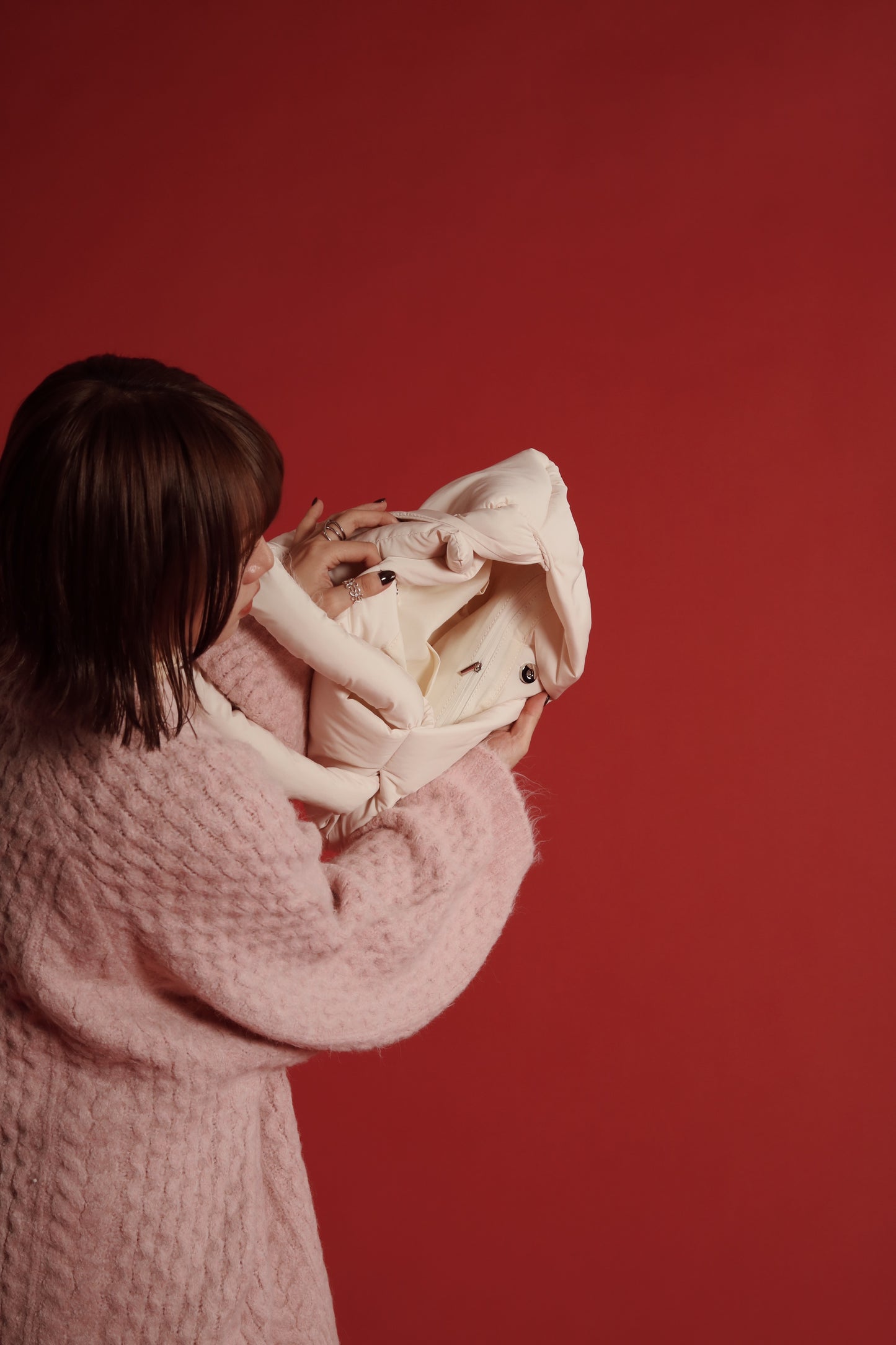 Doll Cloud Bag (Black/Brown/Ivory)