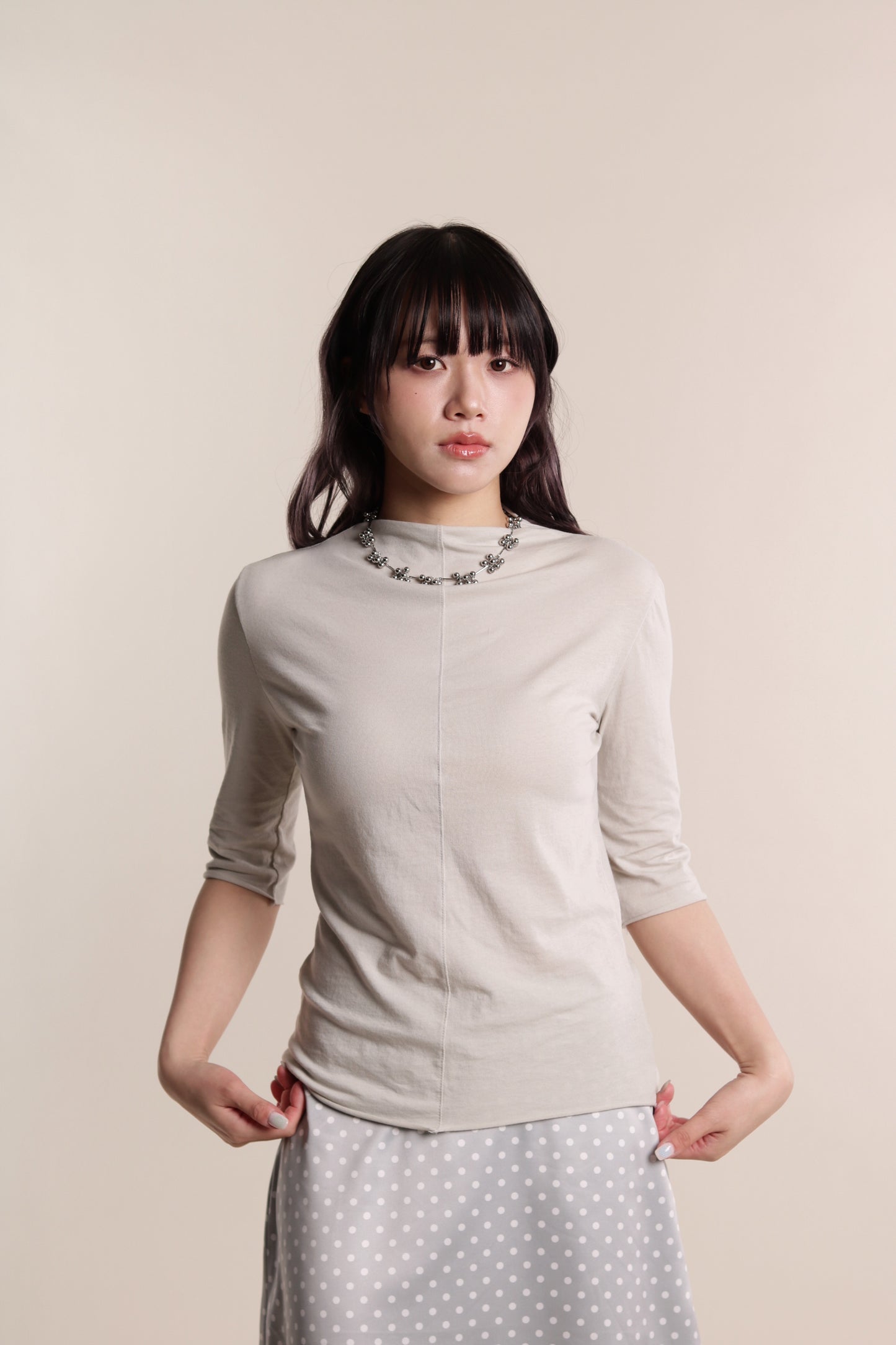 Pure Mock Neck Top (Dusty Green)