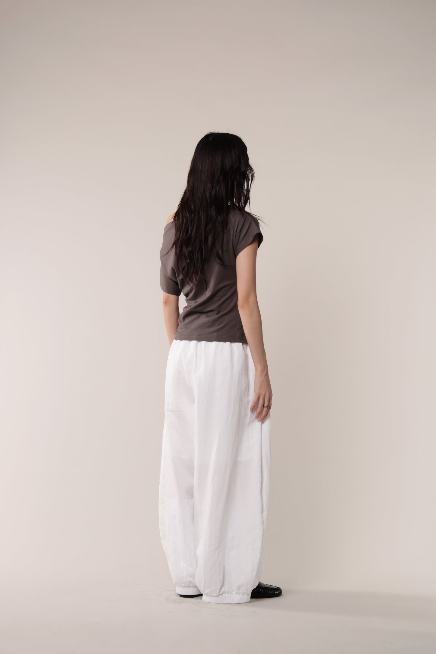 Linen Bubble Pants (White)