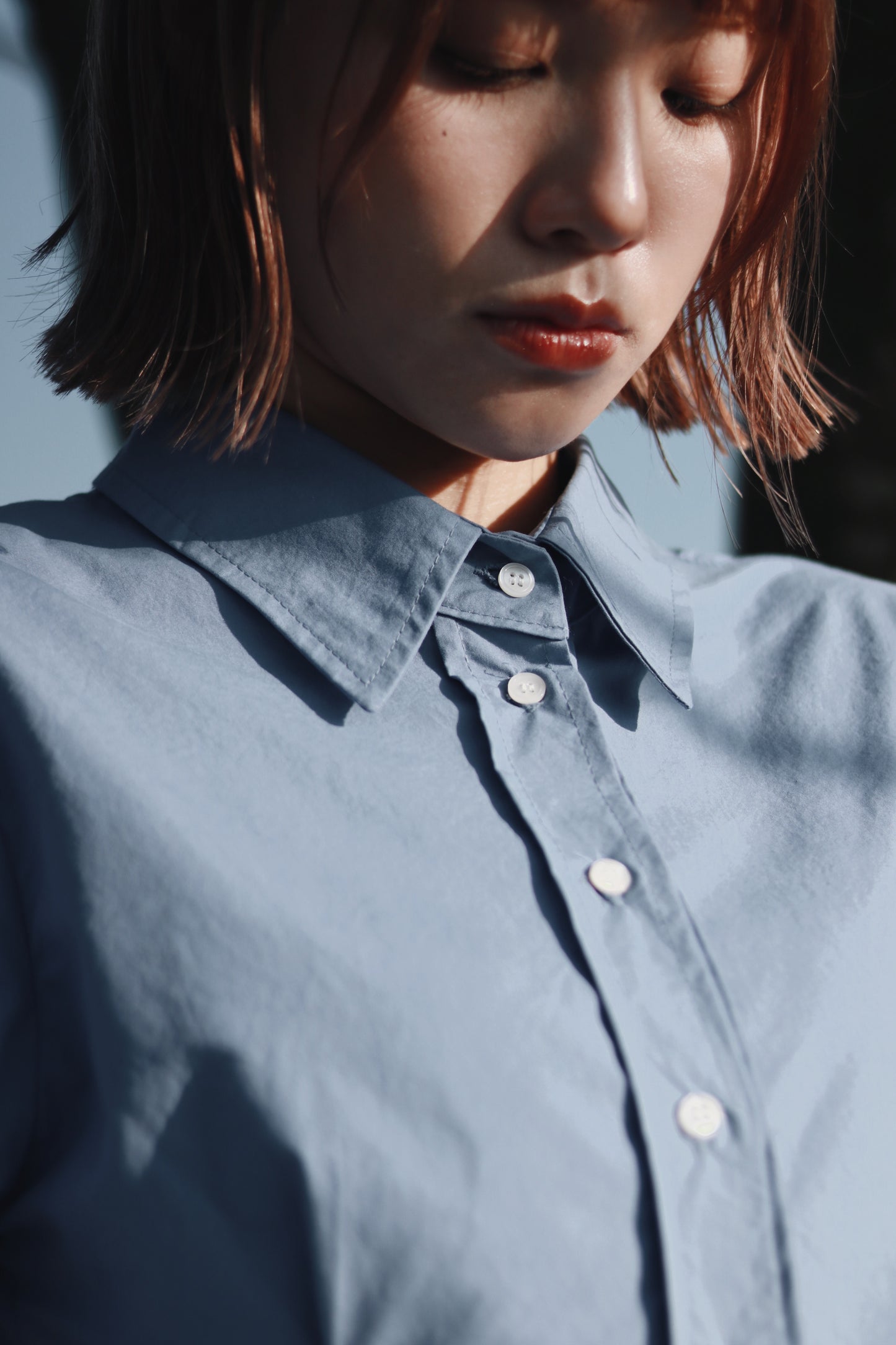 Cropped Shirt (Blue)