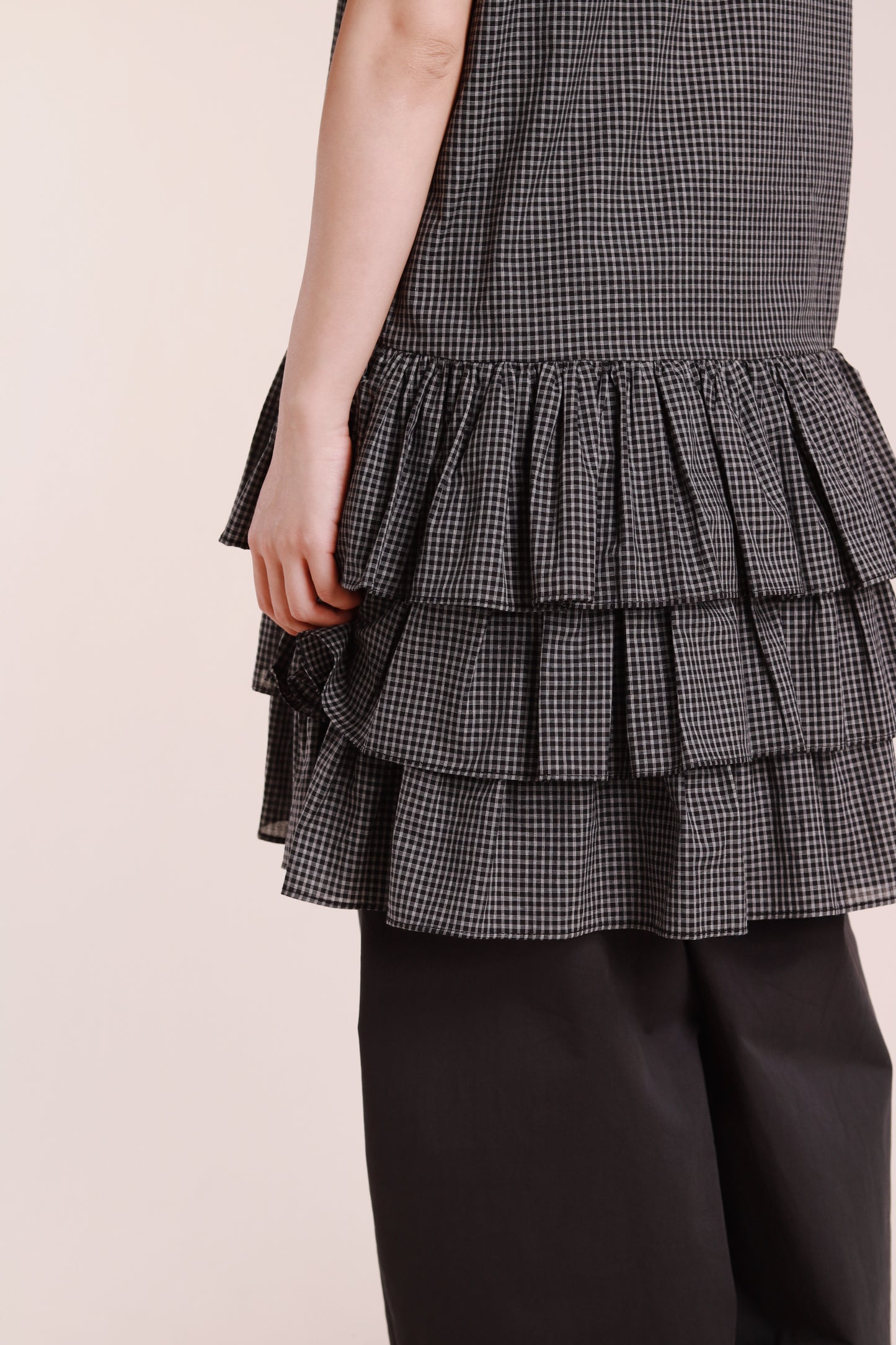 Layered Ruffle Dress (Black)