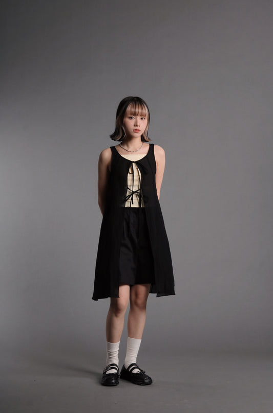 Ribbon Vest (Black)